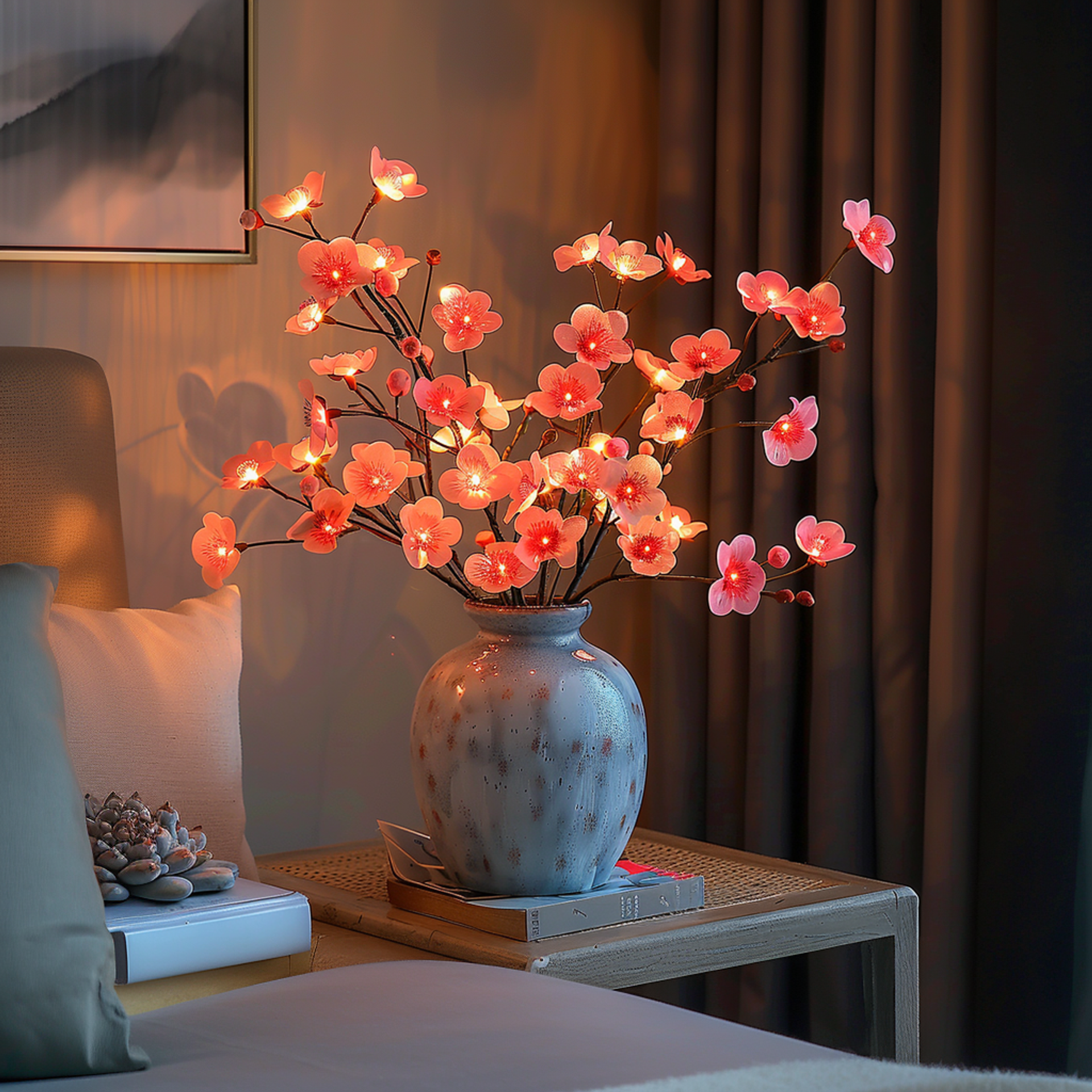 BloomBranch Light - Dekorative Künstliche Eukalyptuszweig LED Lichter
