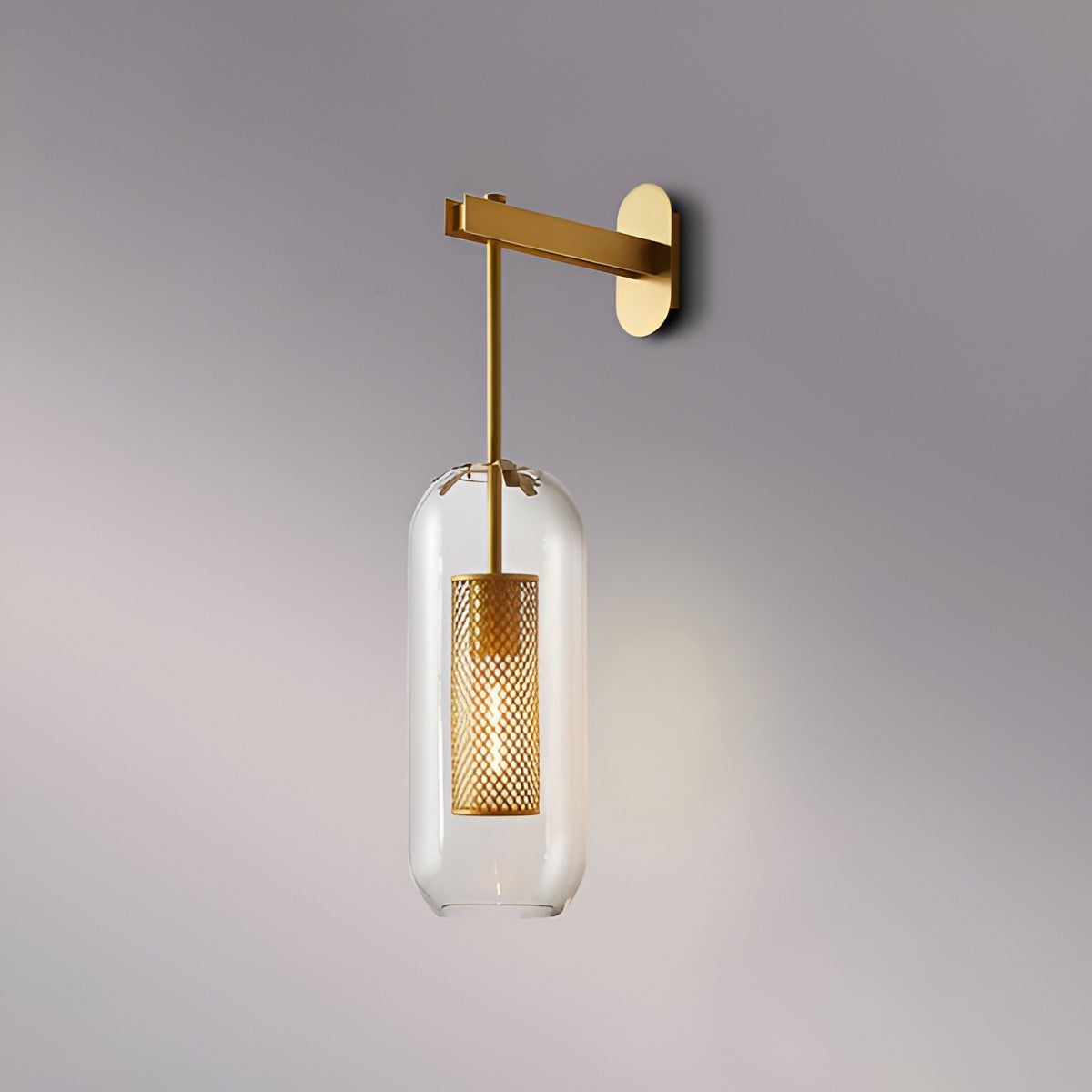 SleekGlass Lamp - Nordisch Elegante Glaswandleuchte für Moderne Inneneinrichtung - Elegare