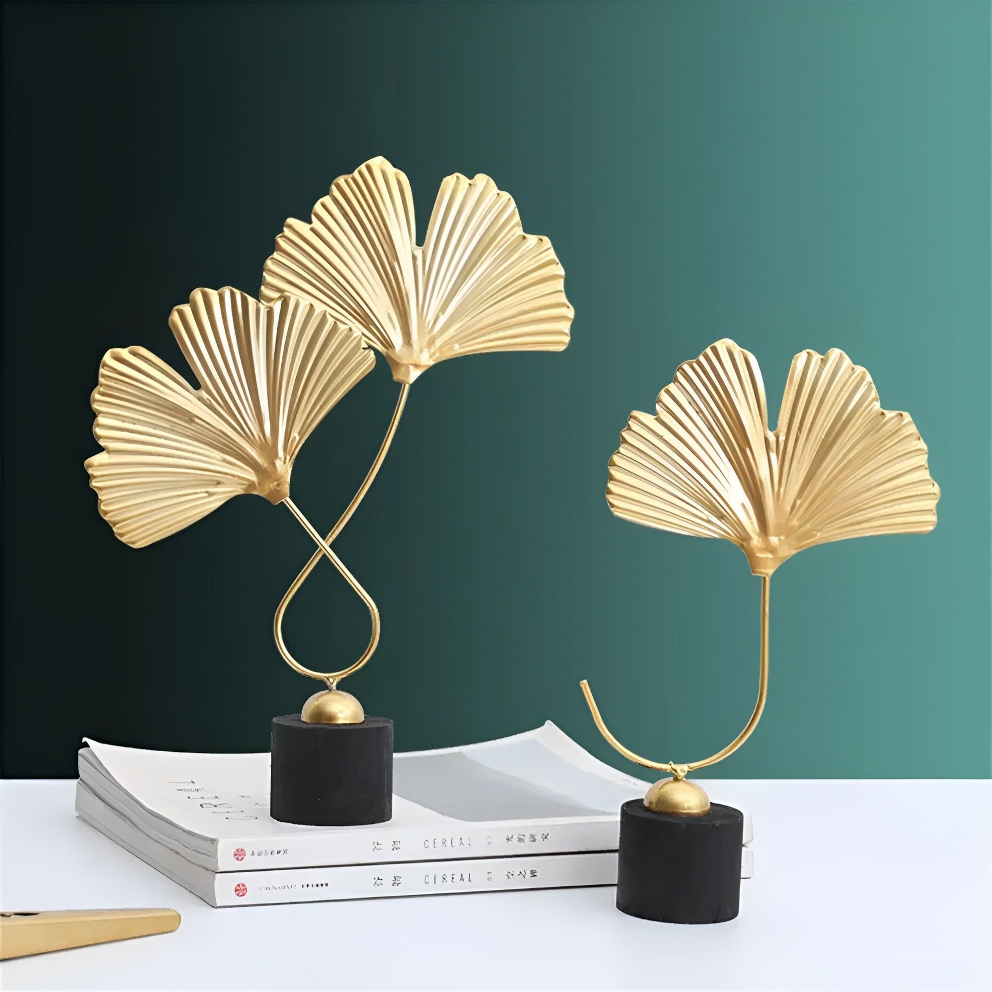 Ginkgo Delight - Minimalistische Ginkgoblatt-Skulptur Dekoration - Elegare