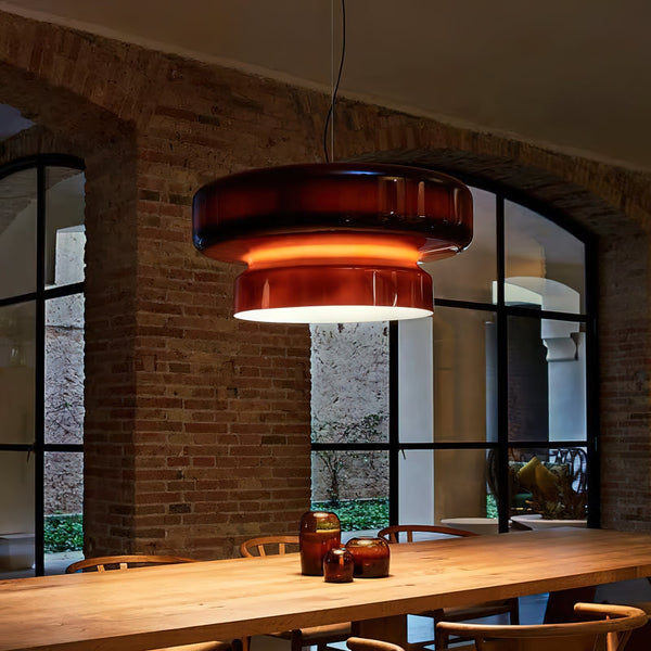 Mundgeblasene Glas-Hängeleuchte – elegante Pendelleuchte für das Wohnzimmer, Ansicht 4