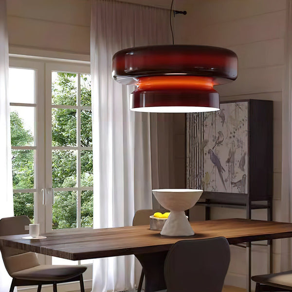 Mundgeblasene Glas-Hängeleuchte – elegante Pendelleuchte für das Wohnzimmer, Ansicht 7