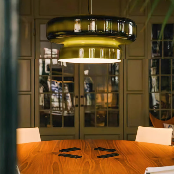 Mundgeblasene Glas-Hängeleuchte – elegante Pendelleuchte für das Wohnzimmer, Ansicht 9