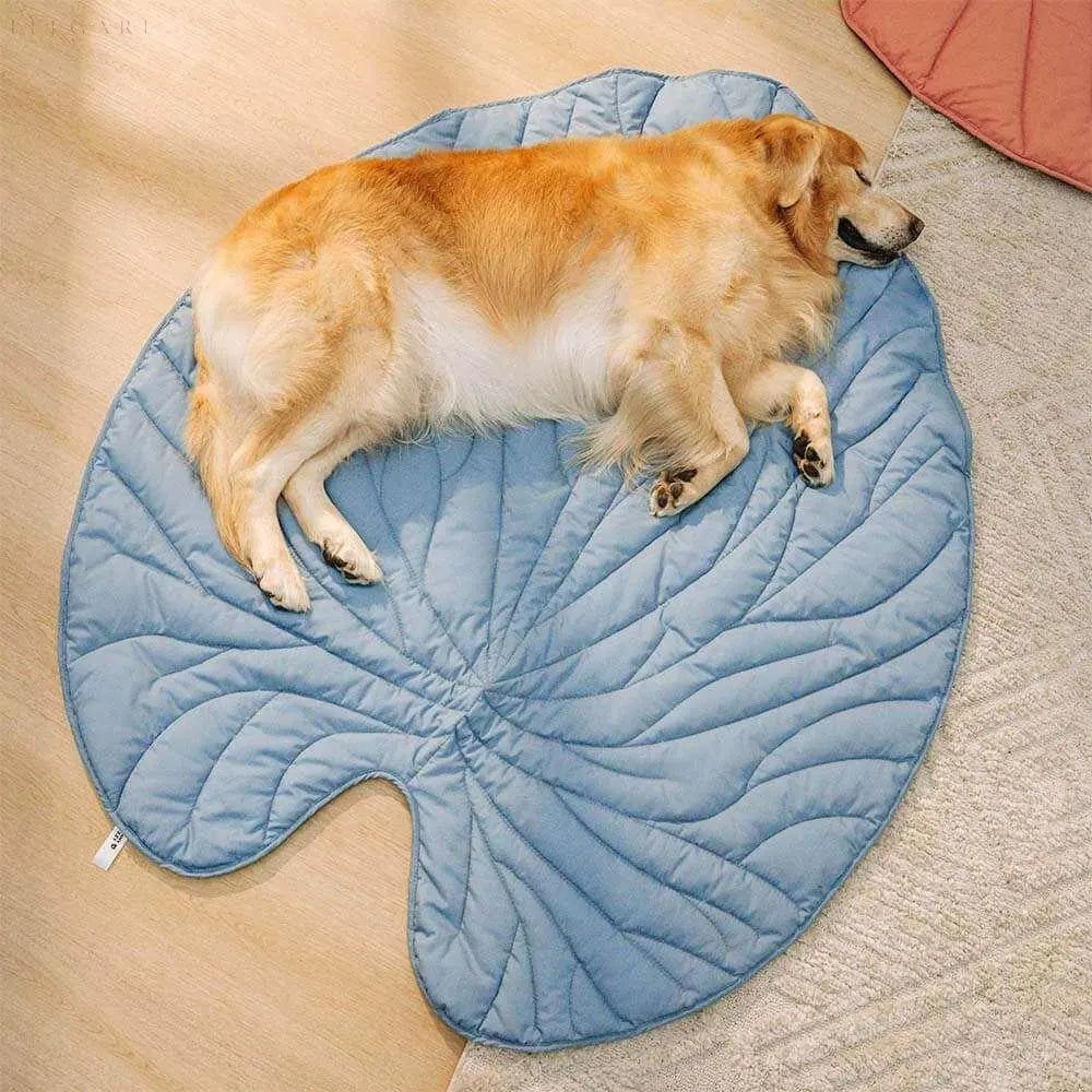 Leaf - Hundedecke in Blattform - Elegare - Dog Beds -  Lilienblatt-Blau 