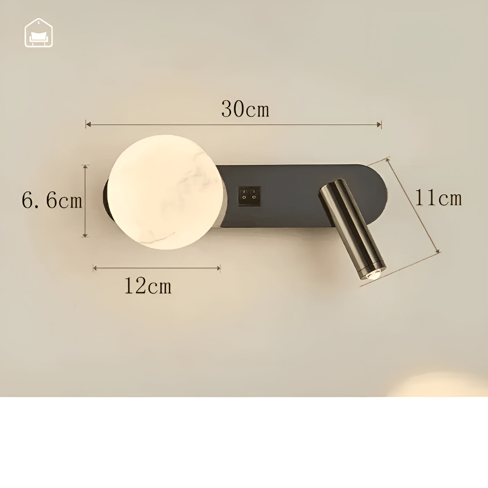 Wandlampe im Luxus-Design – Elegant & Minimalistisch | Ideal für Wohnzimmer, Flur & als Nachttischbeleuchtung