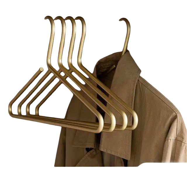 Metall-Kleiderbügel in Mattgold oder Silber – Nahtlos Hochwertig Kleiderbügela Veranstalter(4+1 Stück)