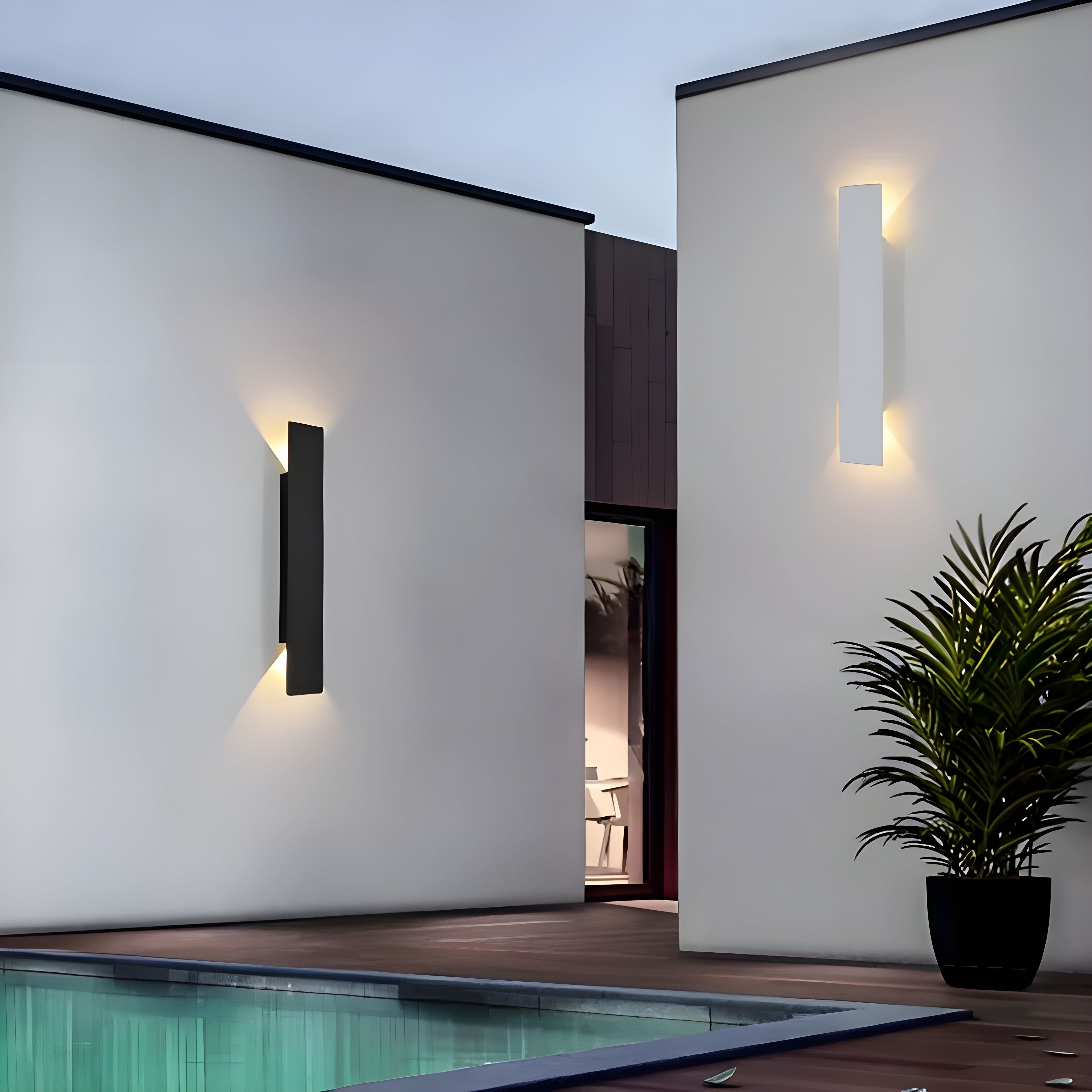 LuxeWall Light - Moderne wetterfeste LED-Wandleuchte aus Aluminium für den Außenbereich