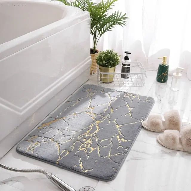 Luxury Marble Style Bathroom Matt - Elegare -  -  Grau-40x60cm 