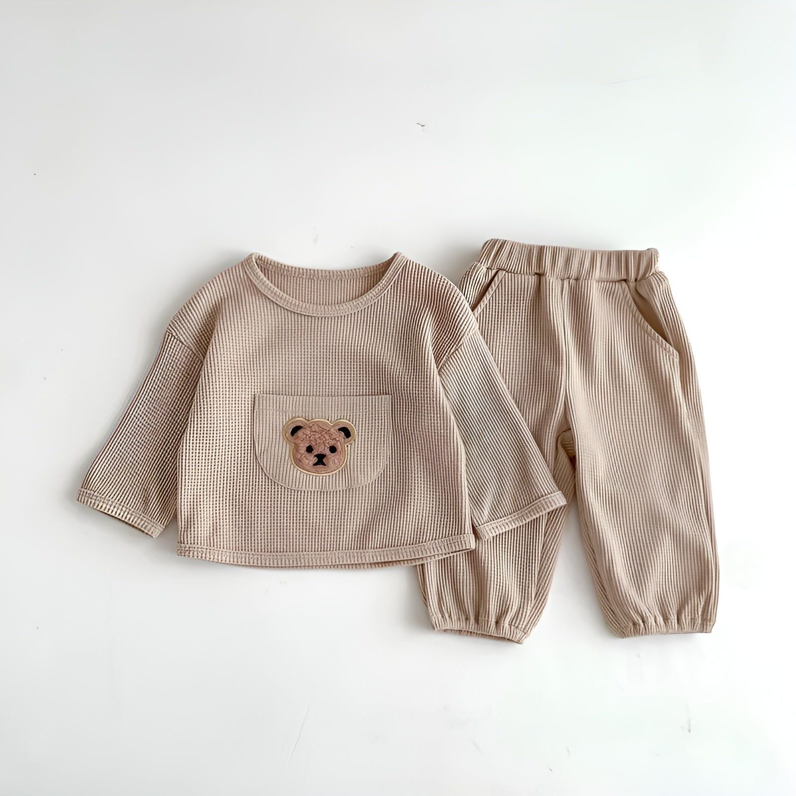 Waffle Bear - Liebenswerter Bär Passendes Set für Babys (Langarmshirt + Hose) - Elegare