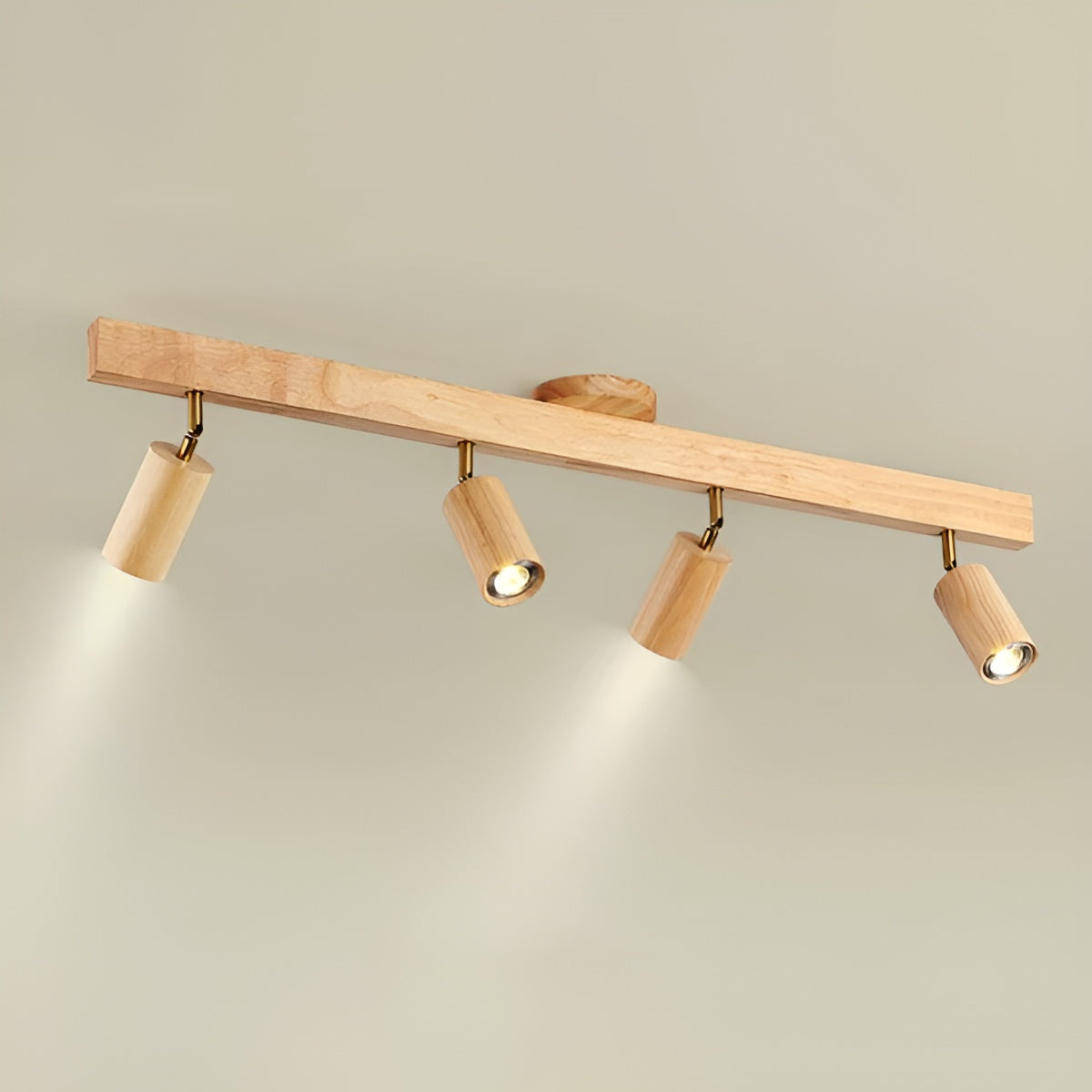 Schienenlampe aus Massivholz – Dekorative LED-Deckenbeleuchtung | Modernes Design für jedes Zimmer