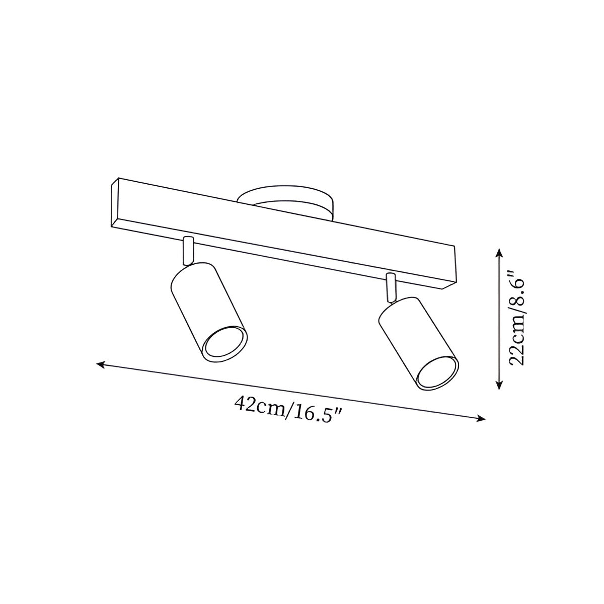 Schienenlampe aus Massivholz – Dekorative LED-Deckenbeleuchtung | Modernes Design für jedes Zimmer
