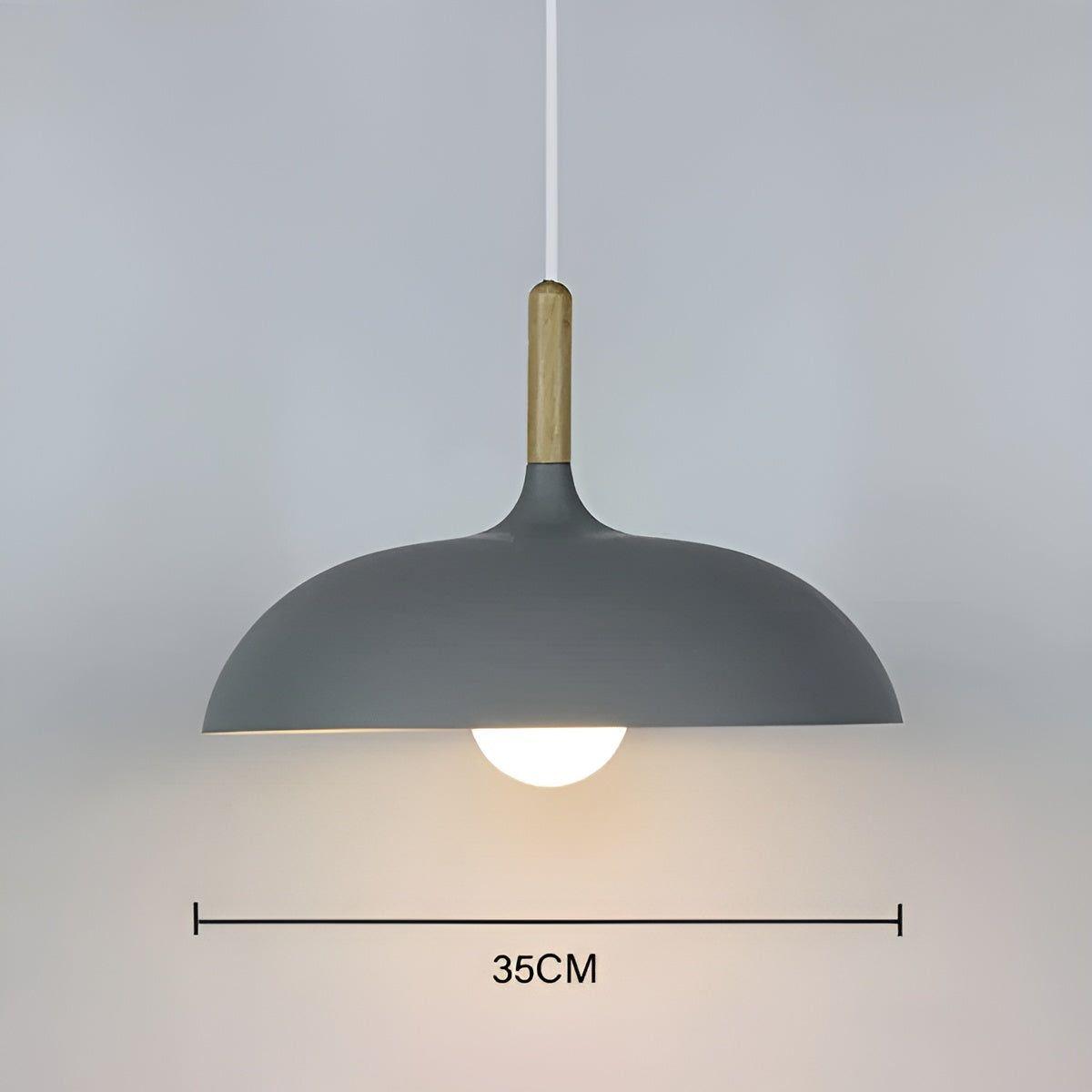 ModArt Lampe - Minimalistische skandinavische Eichen-Deckenpendelleuchte Elegare