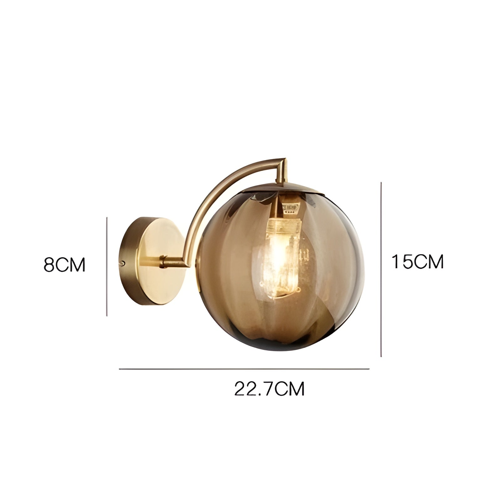 NordicBrilliance Light – Moderne LED-Wandlampe aus Glas