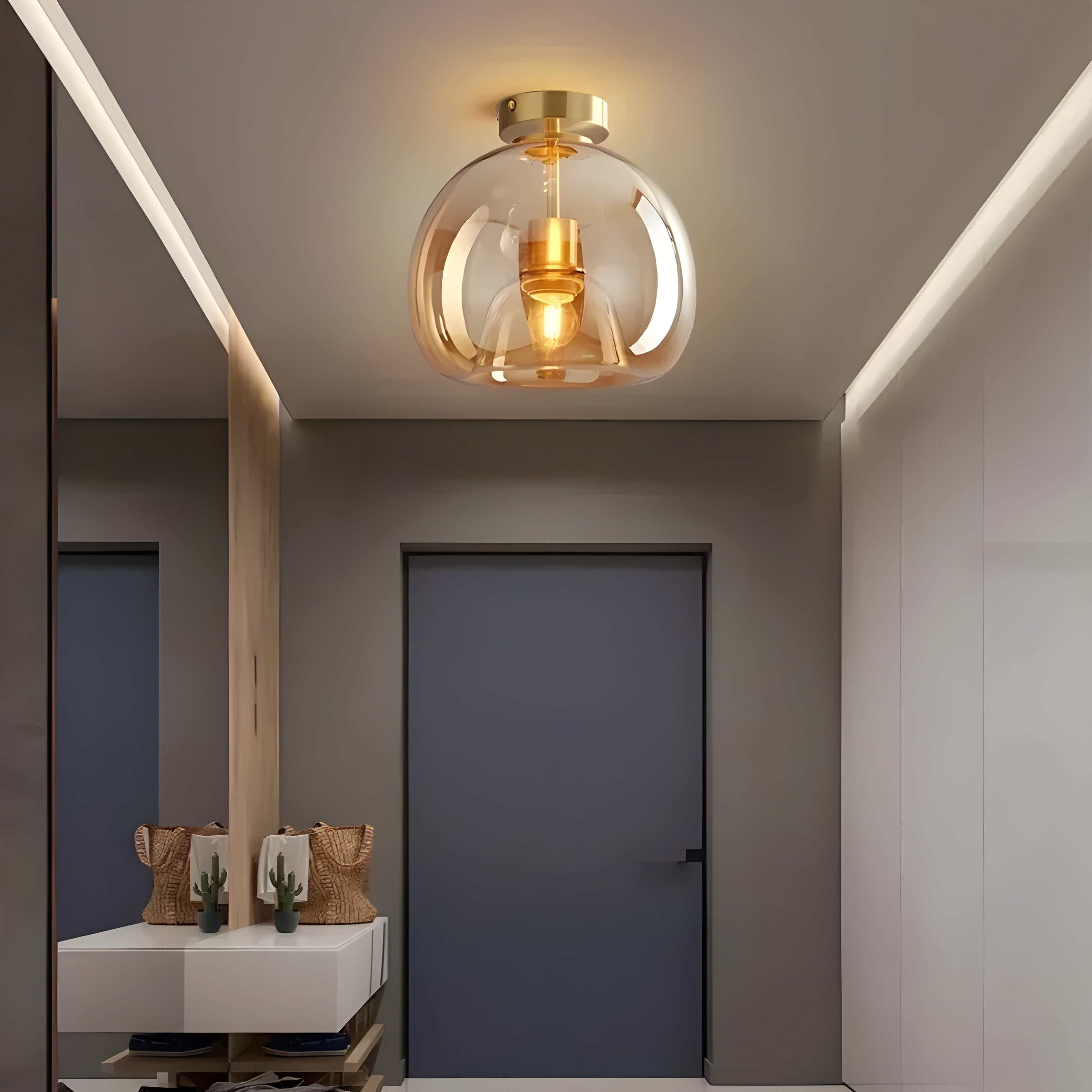 LustroCeil Light - Minimalistische Glas-Deckenleuchte
