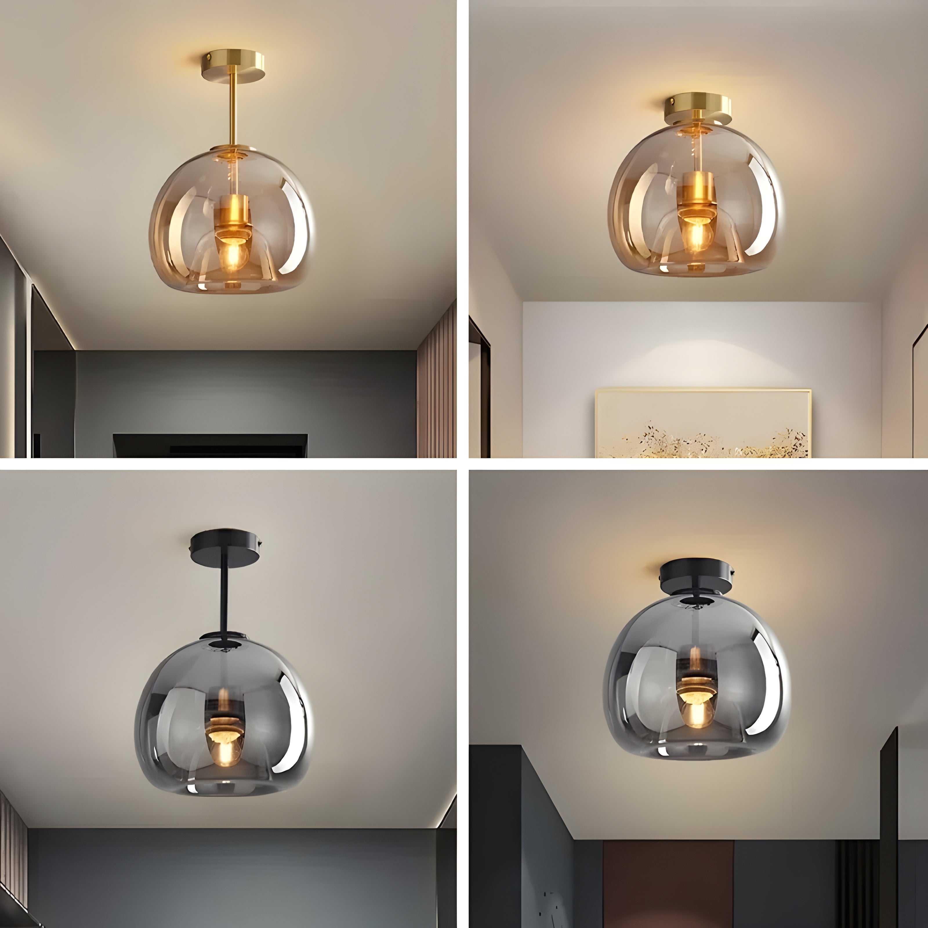 LustroCeil Light - Minimalistische Glas-Deckenleuchte