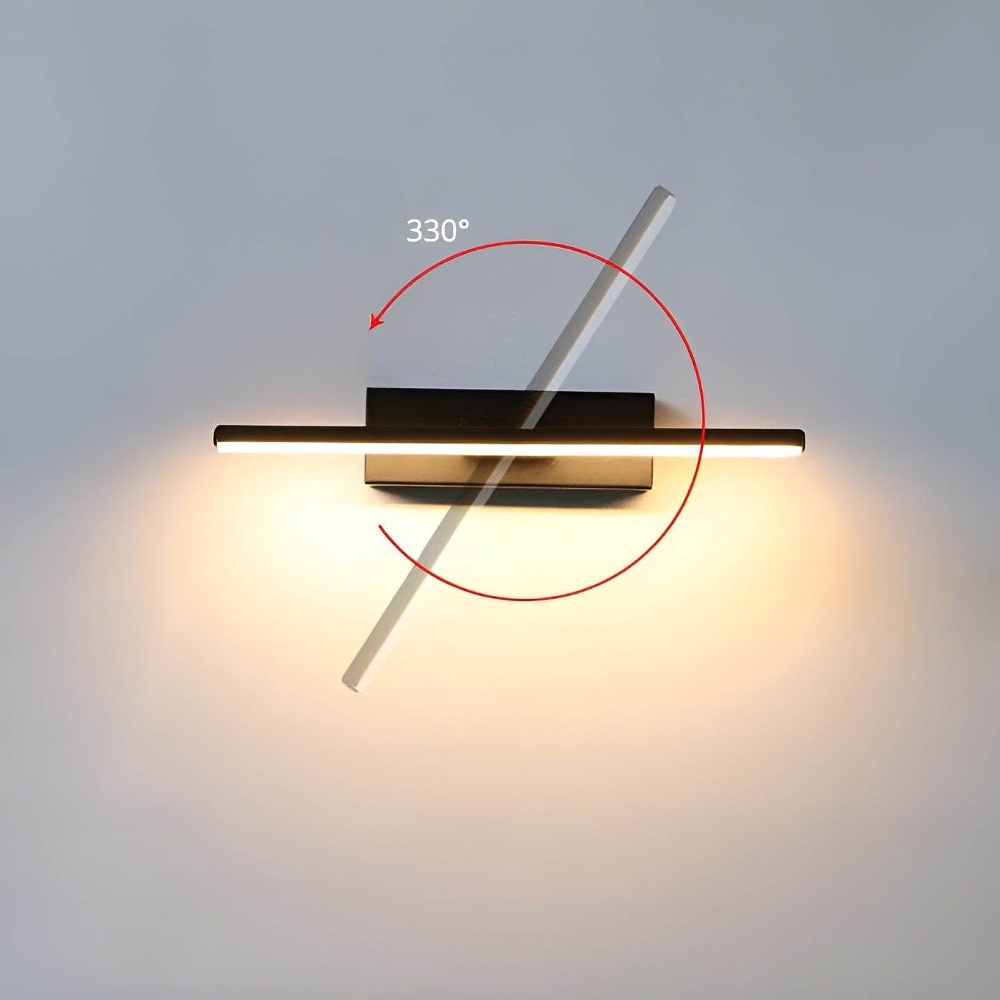 Schwenkbare LED-Wandleuchte – 330° Drehbar und Verstellbar | Modernes Aluminium-Design für Innenräume