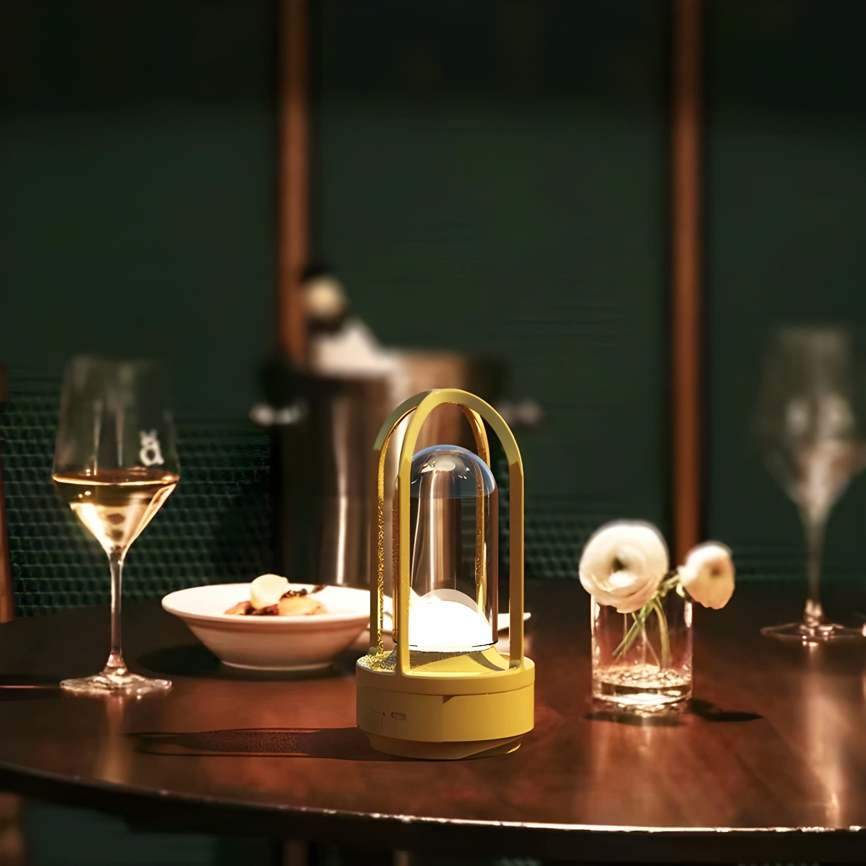 NovaShine Lamp - Zeitgenössische Kabellose Glas-Tischlampe