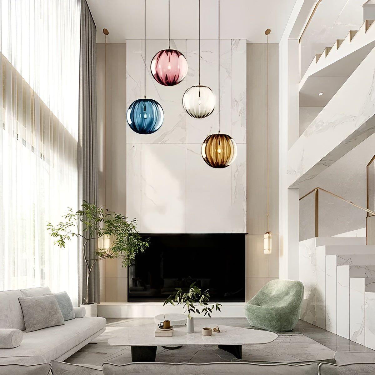 SphereBeam Light - Moderne Nordic Glasball LED Hängeleuchte Elegare