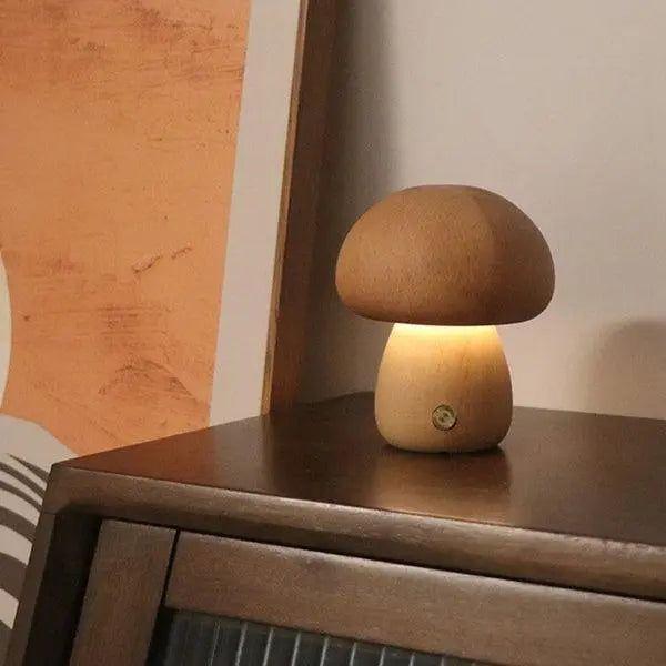 Mushroom Lamp - Pilz Nachttischleuchte - Elegare - DEA019 -  Buche-D 