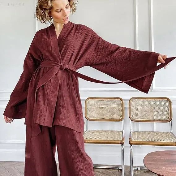 Nedasa Kimono – Pyjama aus 100 % Baumwolle - Elegare - DEA050 -   