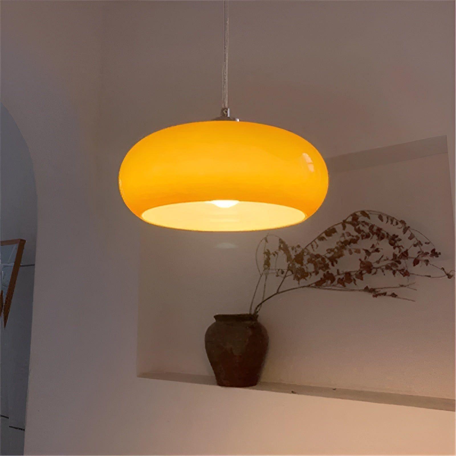 GlassGlow Lamp - Retro Nordic Glass LED Hängelampe Elegare