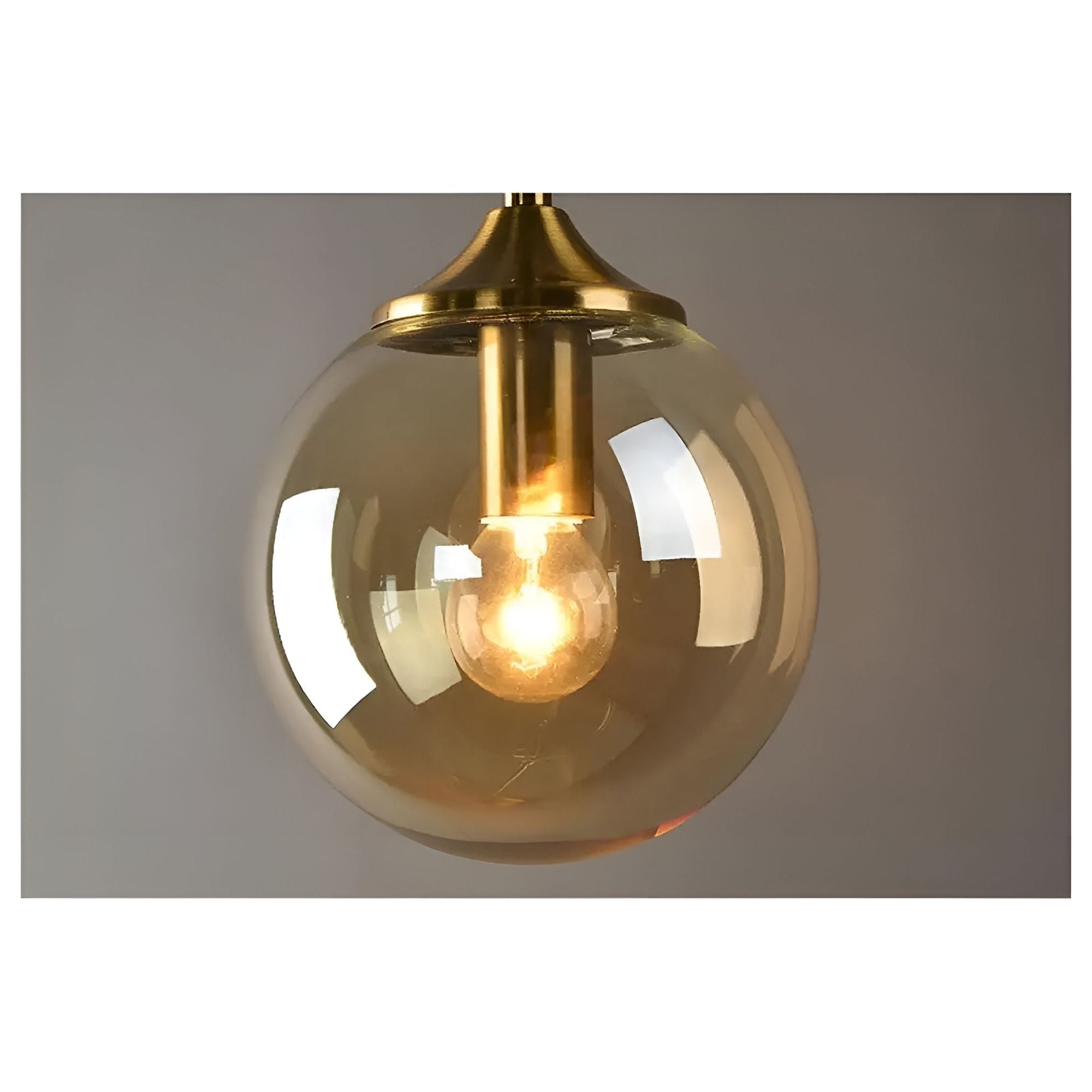 GlassGleam Lampe - Nordische Gold Indoor Glasball Wandlampe Elegare