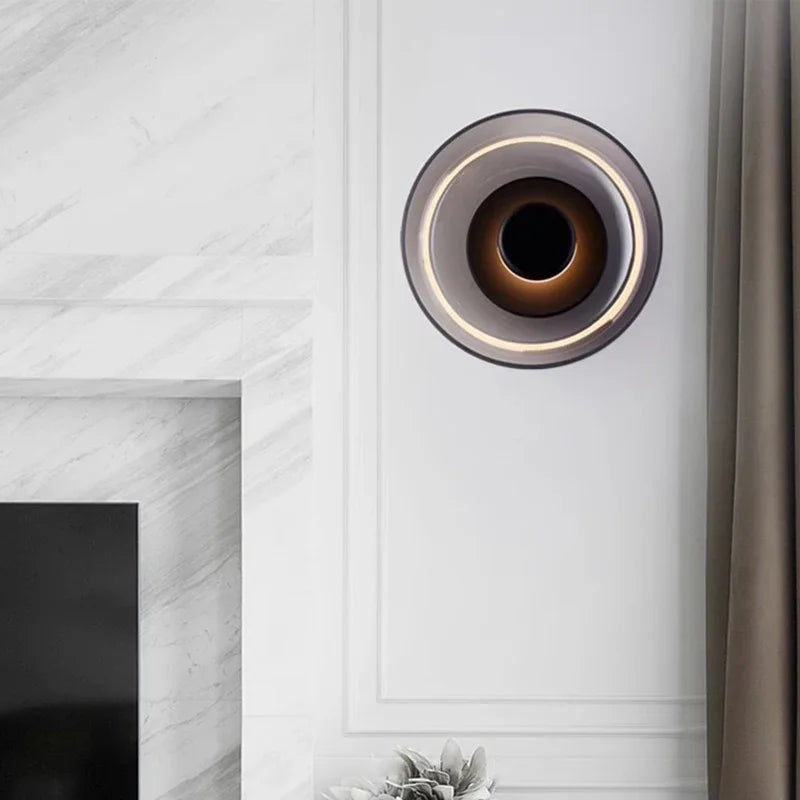 Moderne LED-Wandleuchte aus Glas in Grau oder Gold – elegantes Design für Schlafzimmer und Wohnzimmer, Bild 4