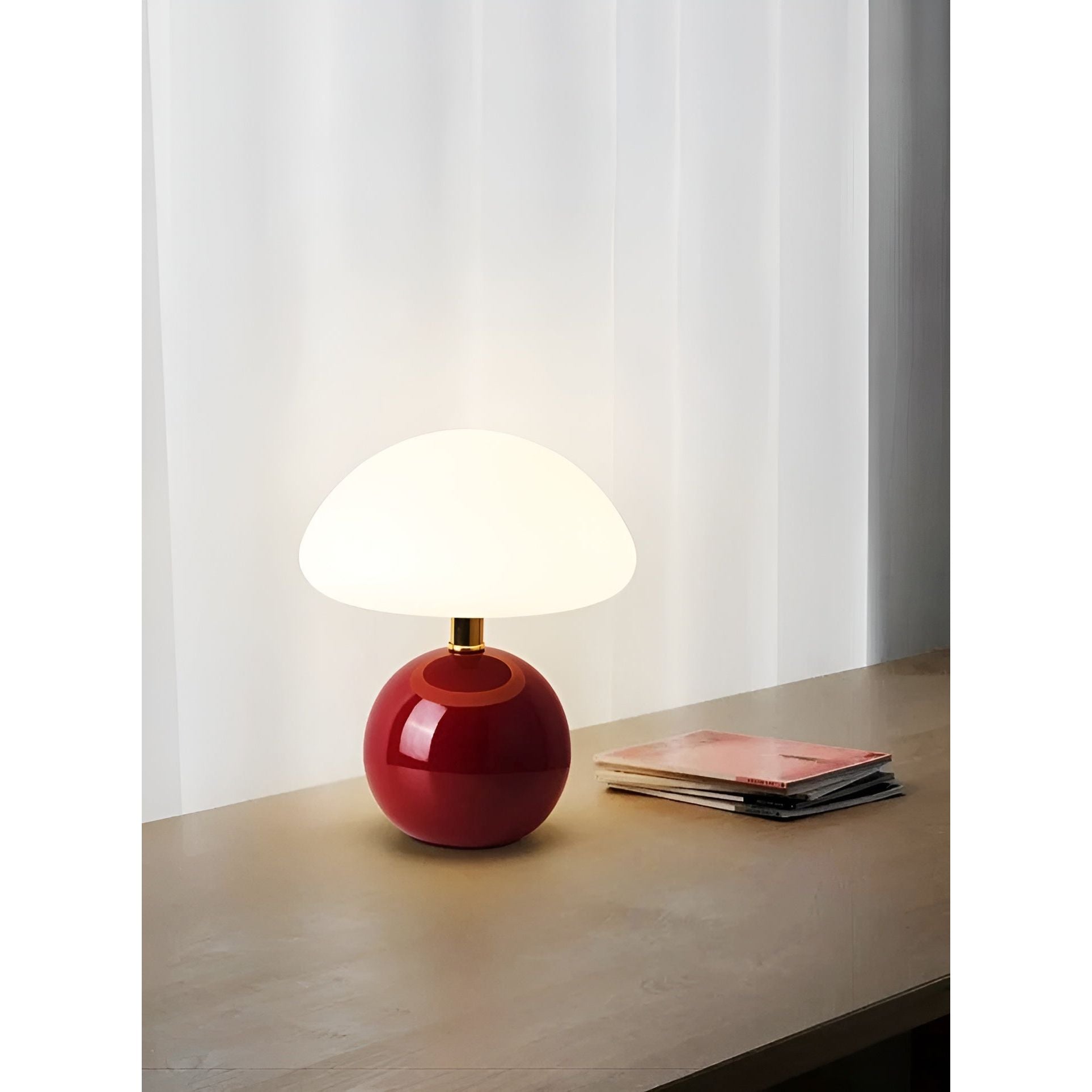 CreamyShine Lamp - Gemütliche Pilz-Nachttischlampe Elegare