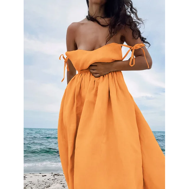 Jana Dress - Rückenfreies Sommerkleid mit verstellbaren Trägern Elegare