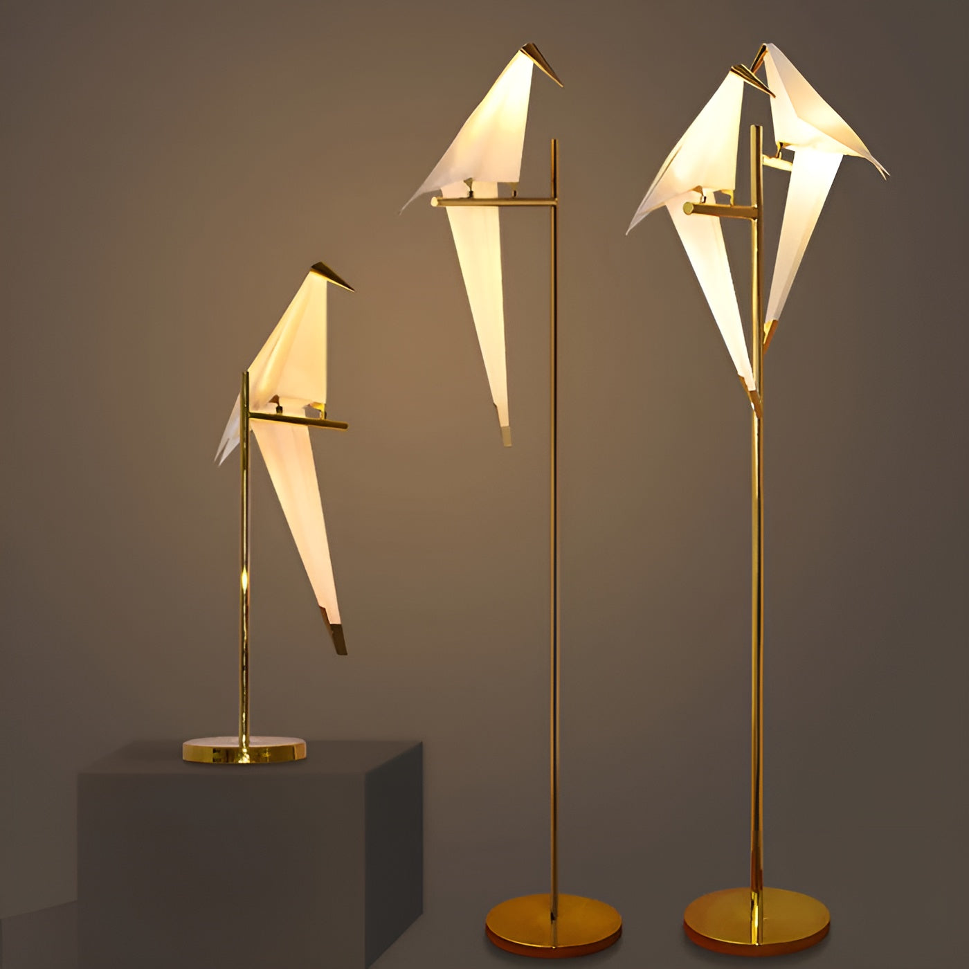 Origami Pendelleuchte mit Vogel-Design – Stilvolle Hängelampe für Wohnraum