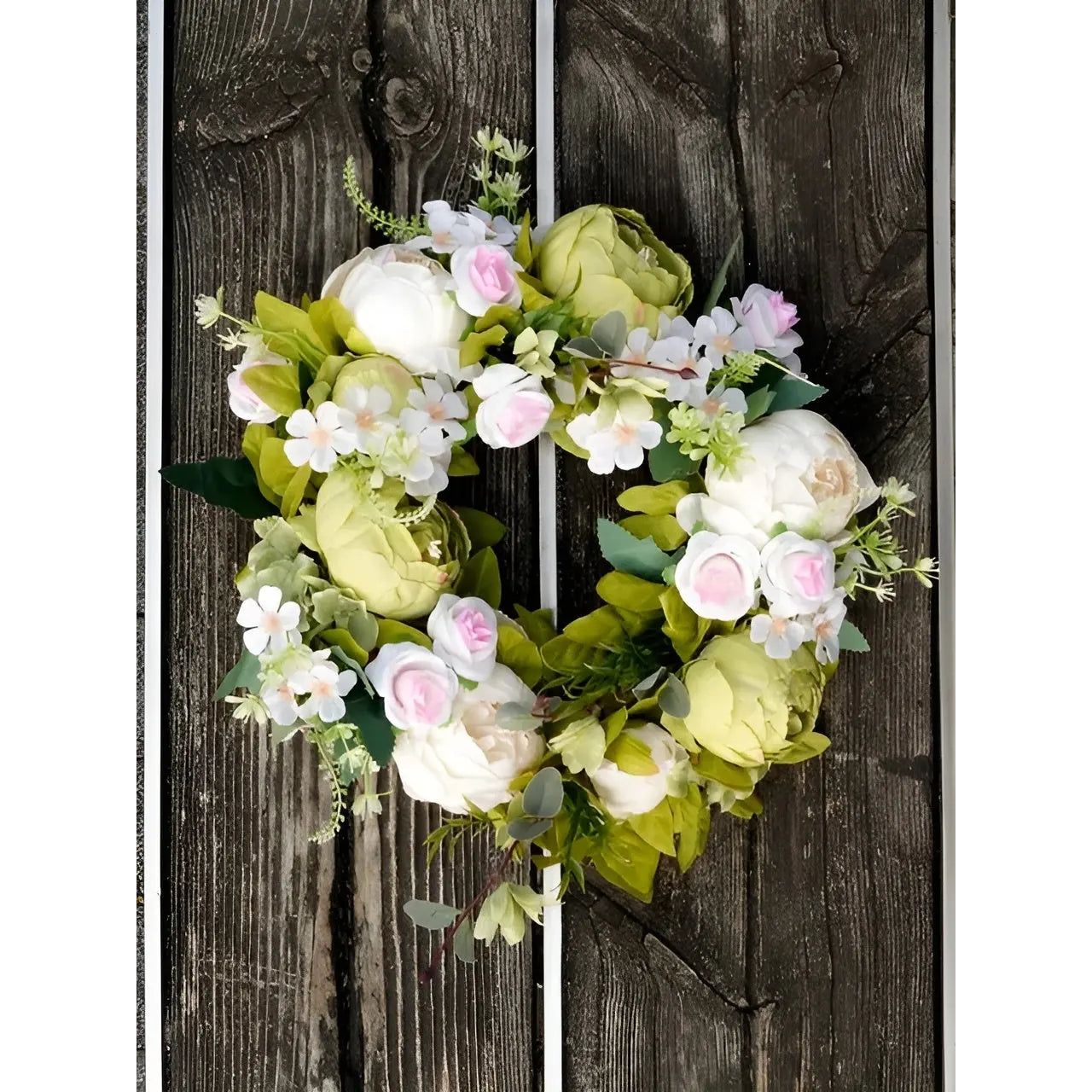 PeonyBloom Wreath - Künstliche Outdoor-Display Herbst Dekor Pfingstrose Kranz Elegare