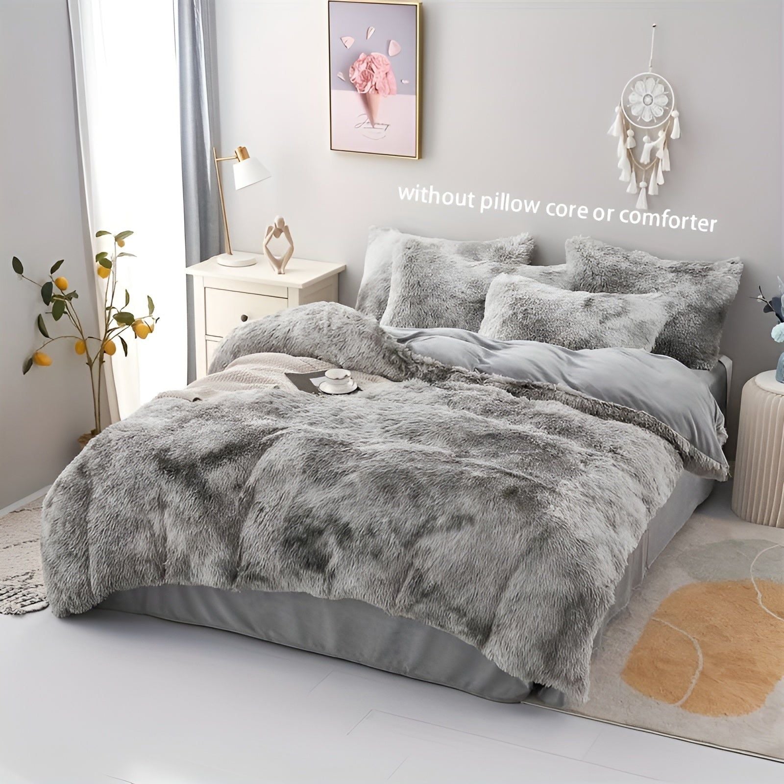 PlushSleep Set - Warme Plüsch Verdickte Winter-Bettdeckenbezug-Set Elegare