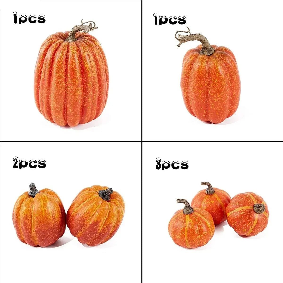 PumpkinCharm Decor - Künstliche Herbstdeko Kürbis für Halloween Elegare