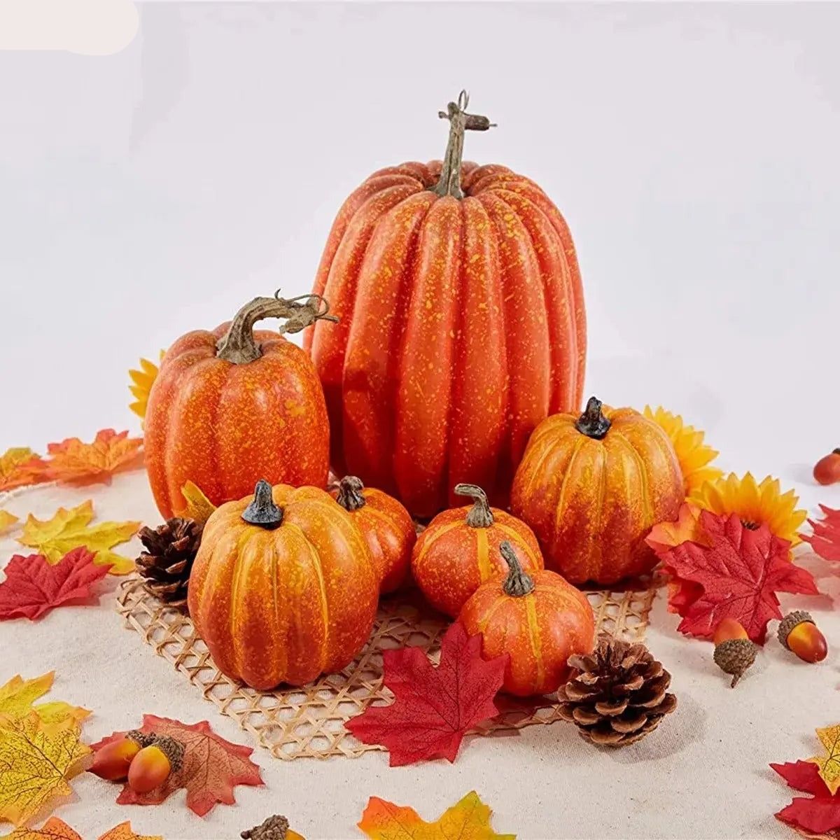 PumpkinCharm Decor - Künstliche Herbstdeko Kürbis für Halloween Elegare