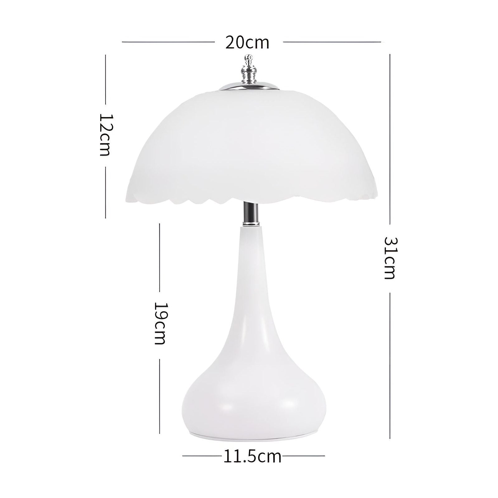 RomanceDream Lamp - Luxus Premium Creme Pilz Tischlampe Elegare