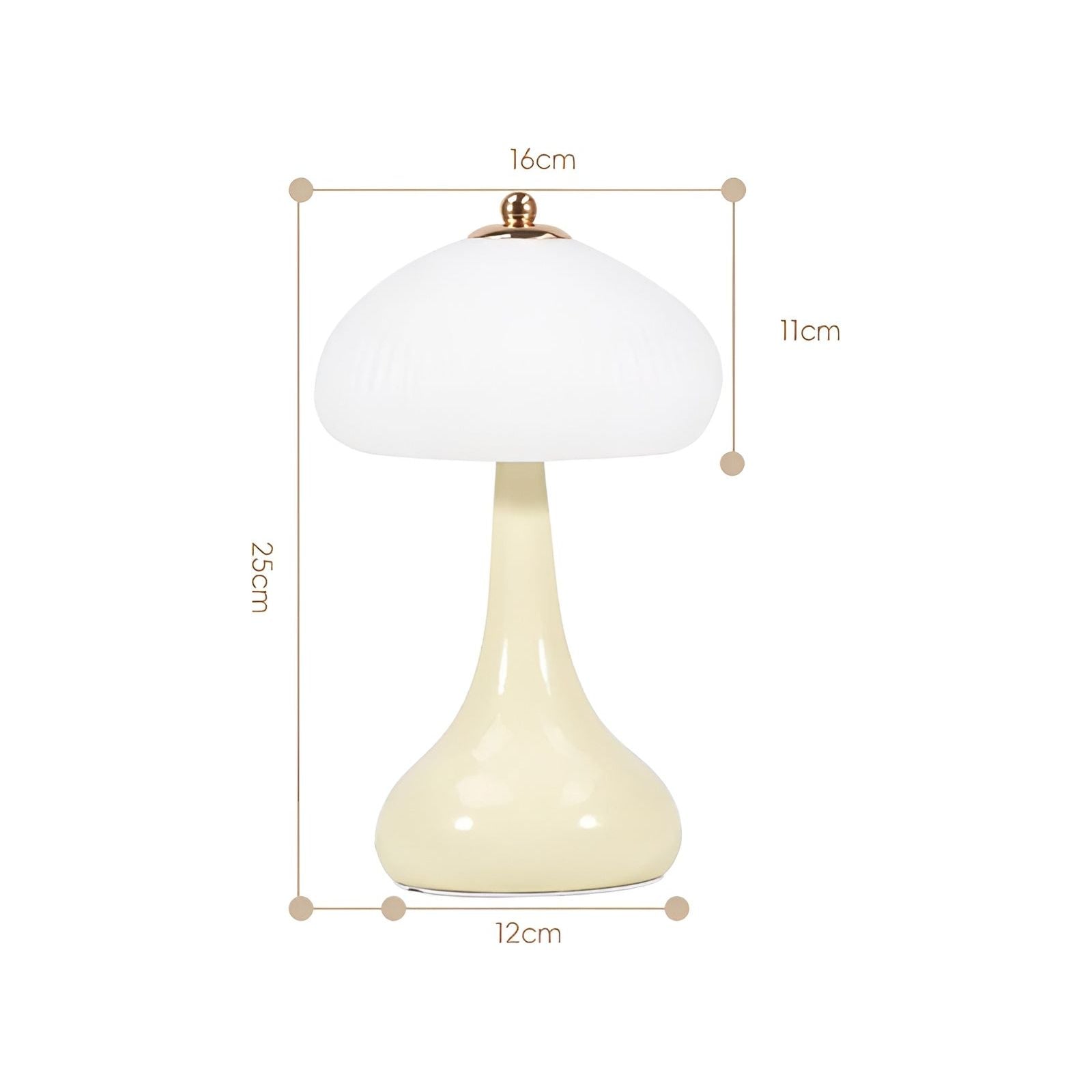 RomanceDream Lamp - Luxus Premium Creme Pilz Tischlampe Elegare