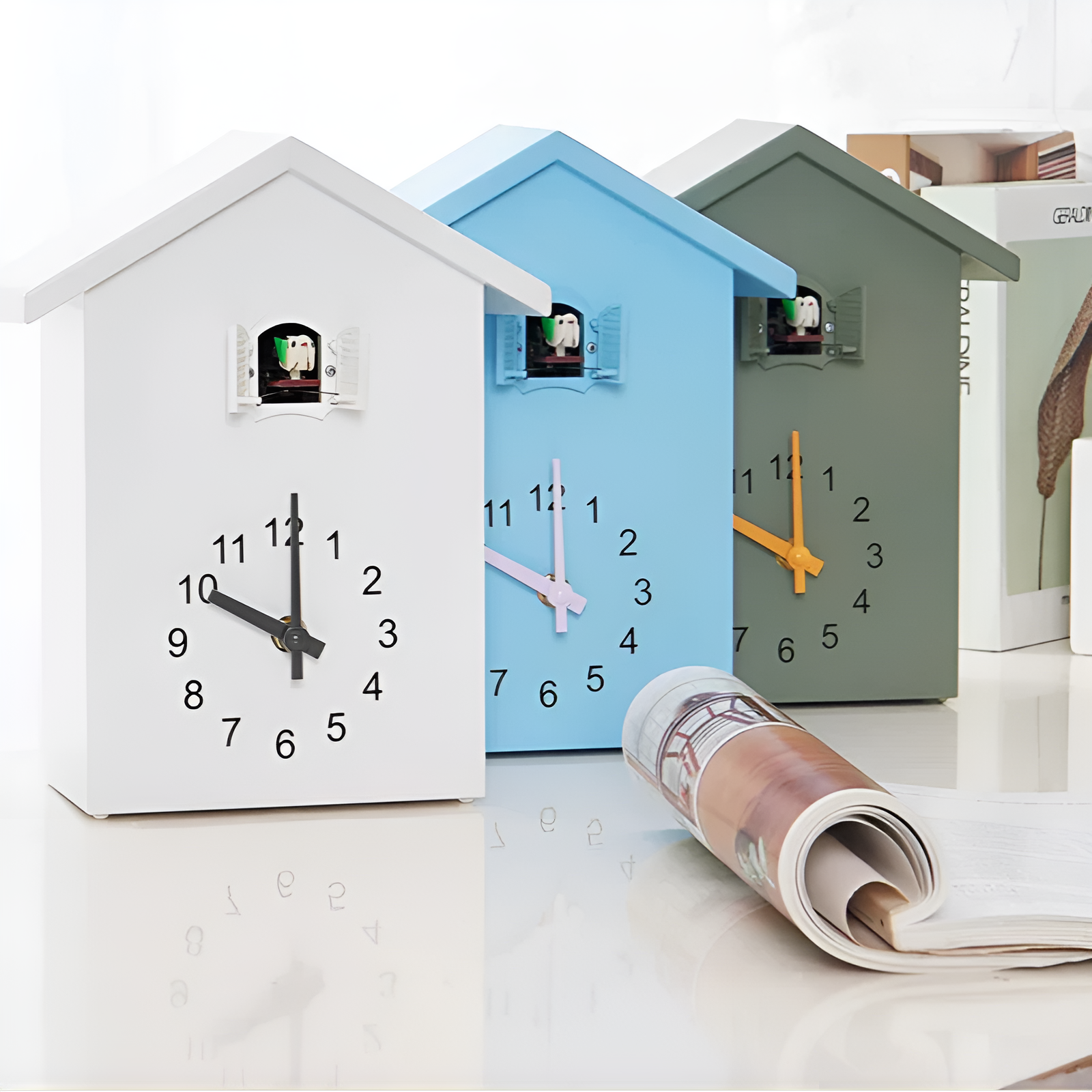 Moderne Kuckucksuhr mit Musikbox – Stilvolle Wanduhr aus hochwertigem ABS | Verstellbare Lautstärke