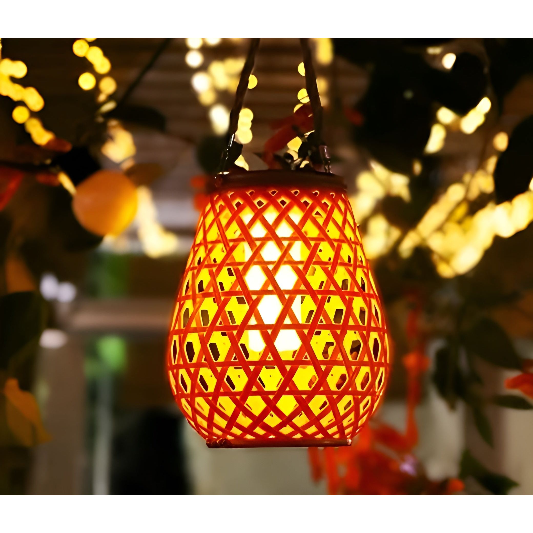 RattanBreeze Light - Kreative Rattan Solar Garten Deko Lampe Elegare