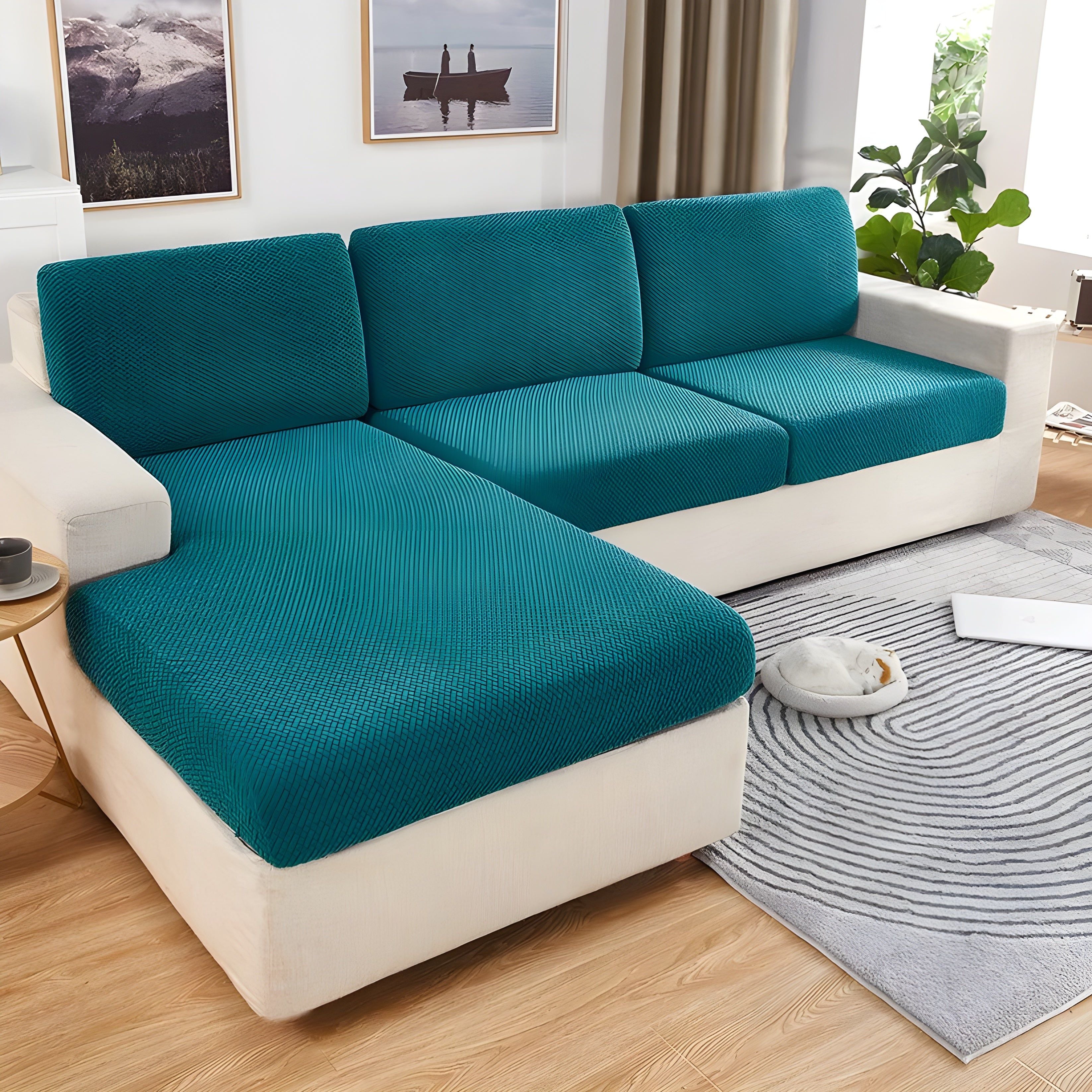 DustGuard Sofa Cover - Moderner Möbelschutz Anti-Staub Abnehmbarer Sitzbezug