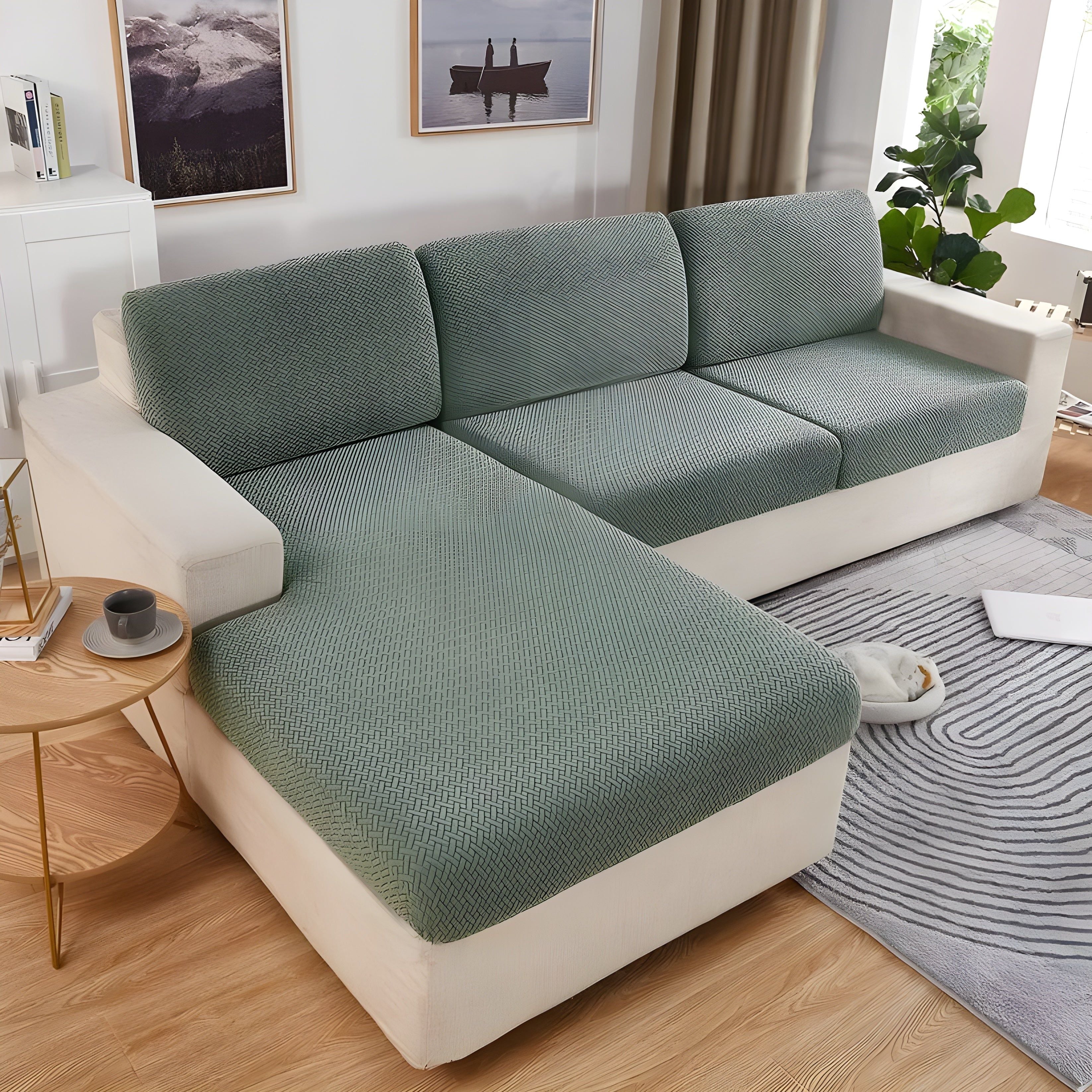 DustGuard Sofa Cover - Moderner Möbelschutz Anti-Staub Abnehmbarer Sitzbezug