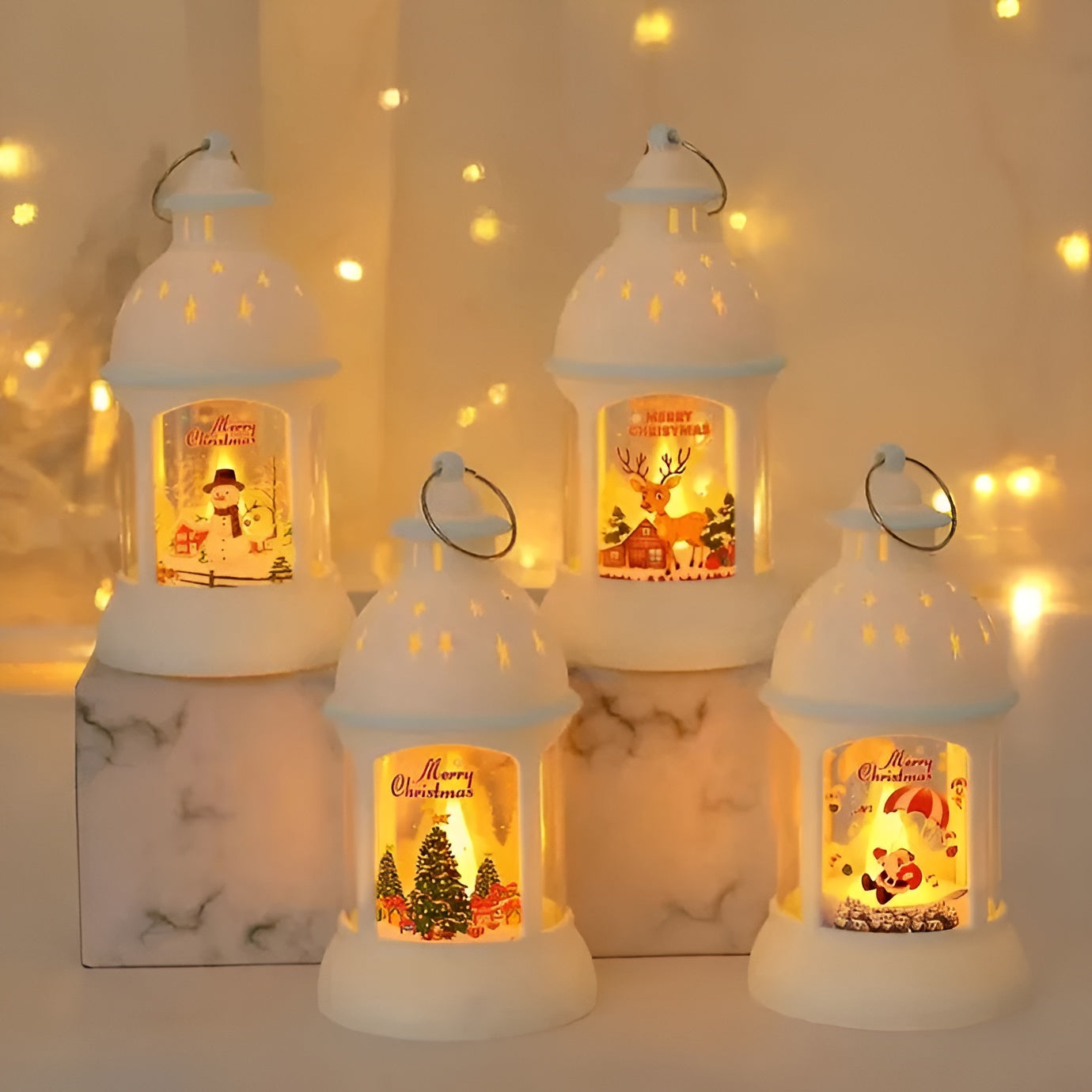 LED Weihnachtslaterne – Magische Dekoration mit Warmem Licht | Perfekt für Festliche Stimmung