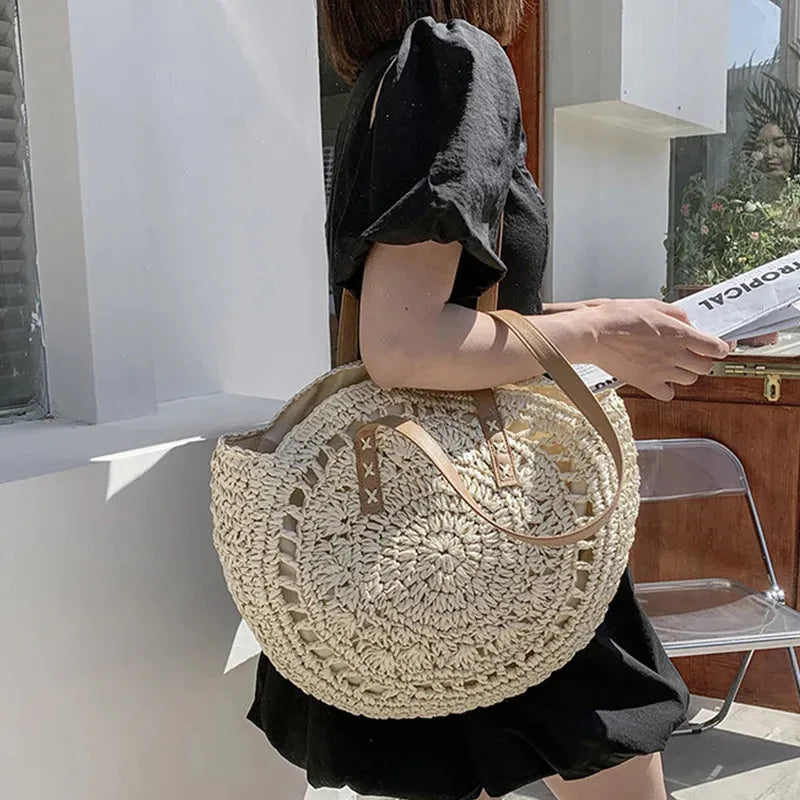 Andrea Bag - Handgewebte Strandtasche mit großem Fassungsvermögen Elegare