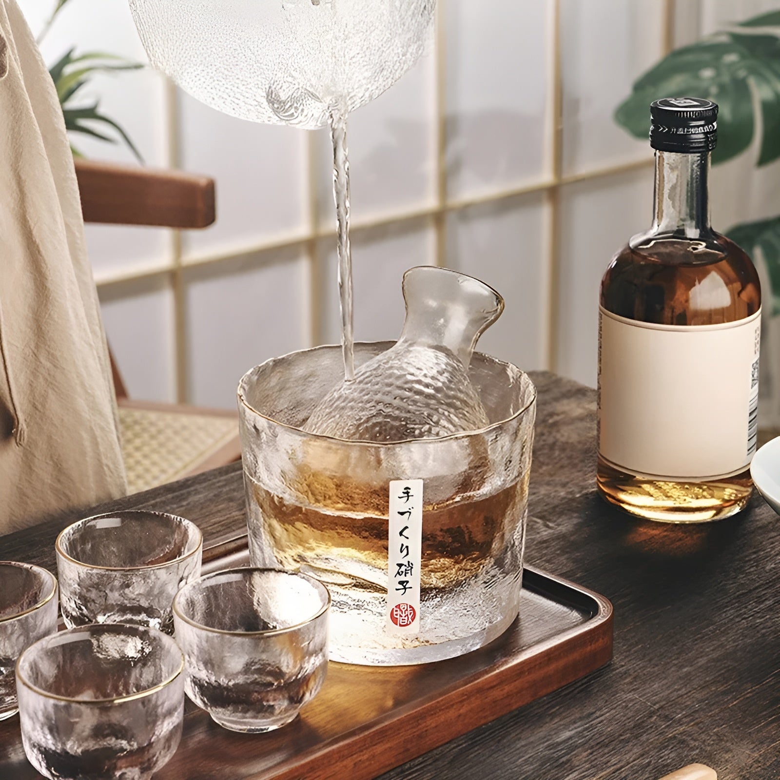 Japanisches Glas-Set – Elegantes Sake- & Whisky-Set | Perfekt für Bar & Zuhause
