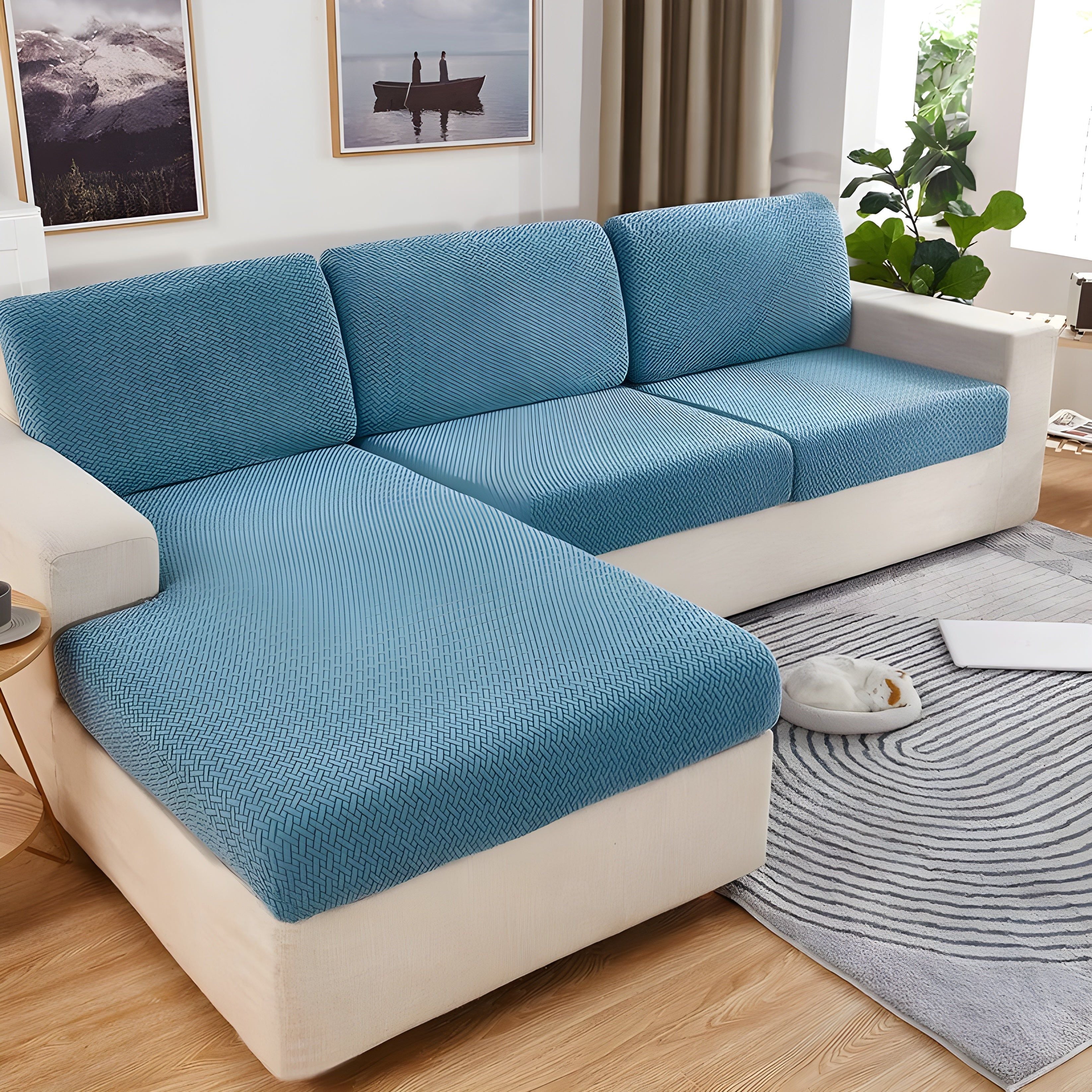 DustGuard Sofa Cover - Moderner Möbelschutz Anti-Staub Abnehmbarer Sitzbezug