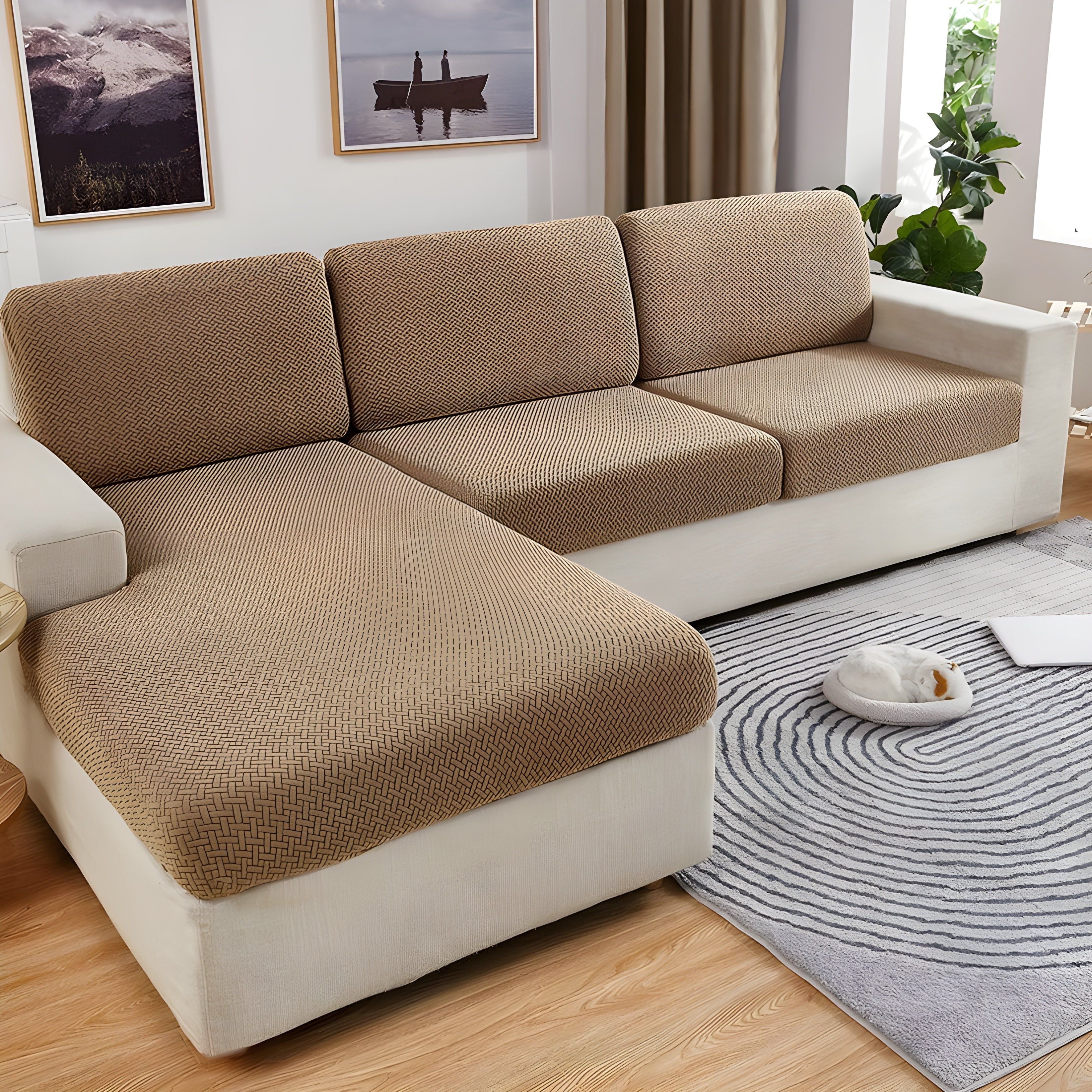 DustGuard Sofa Cover - Moderner Möbelschutz Anti-Staub Abnehmbarer Sitzbezug