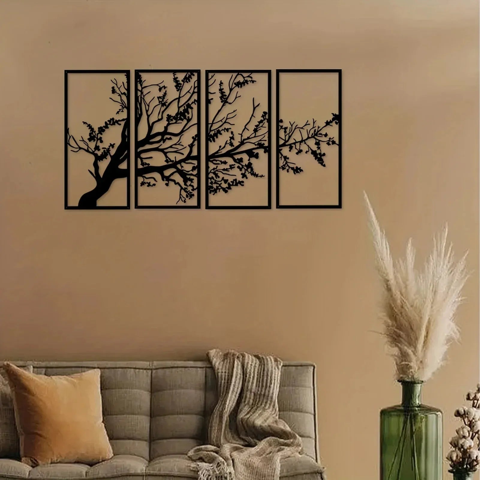 LifeBranch Decor - Tree of Life 4 Pieces Metal Wall Art Decoration Elegare