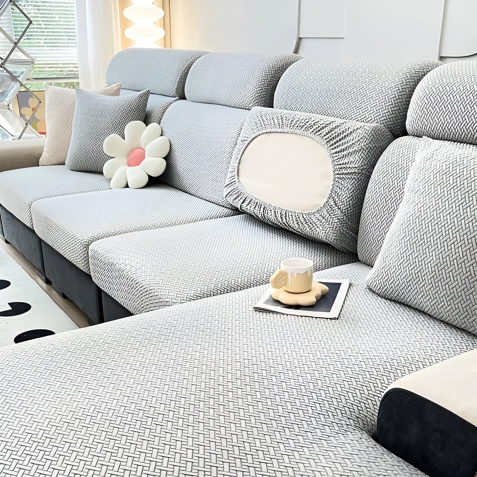 Elastische Sofahülle – Wasserabweisend und Passgenau | Schützender Bezug aus Stretchstoff