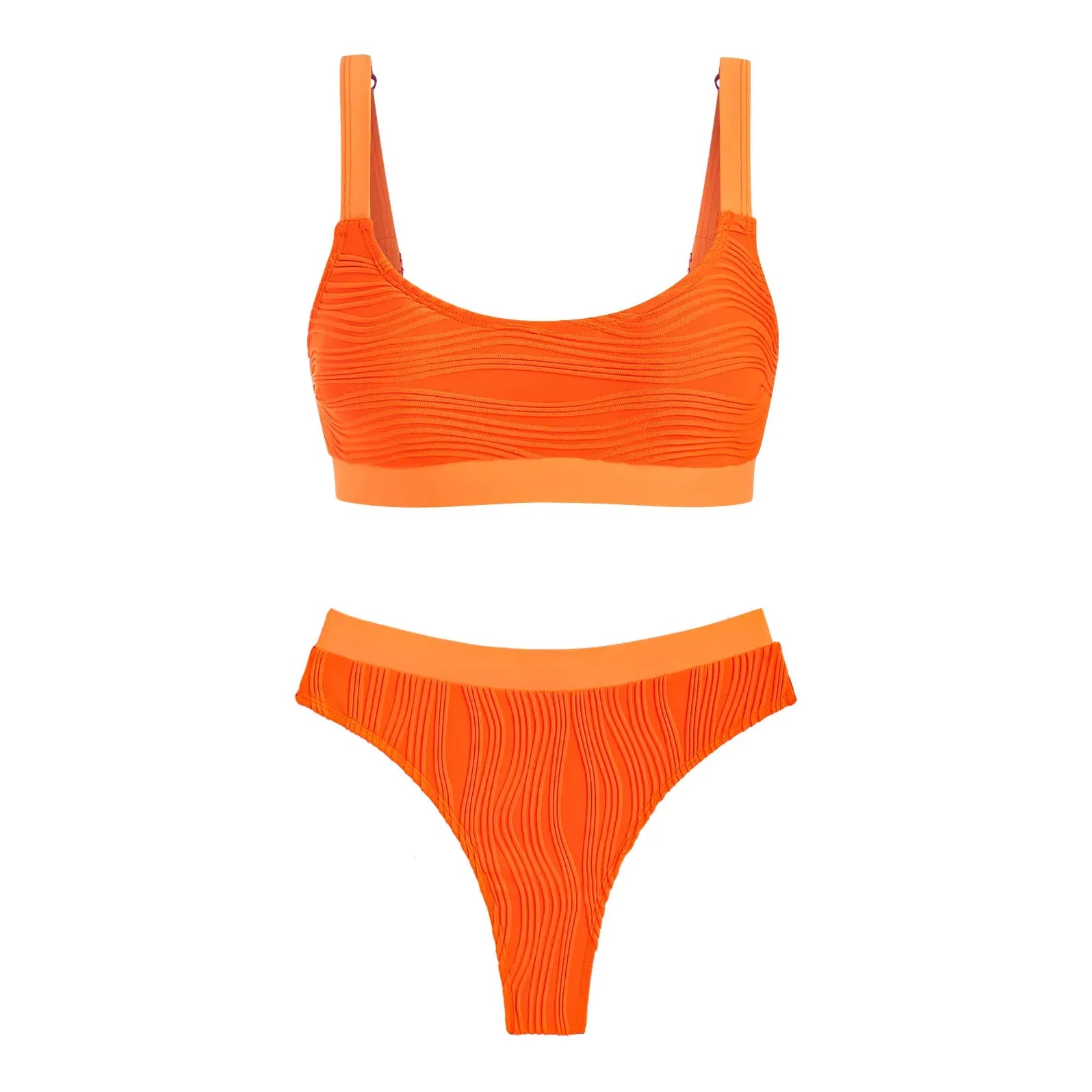 Aneta Set - Stilvolles Orange Bademode Bikini Set Elegare