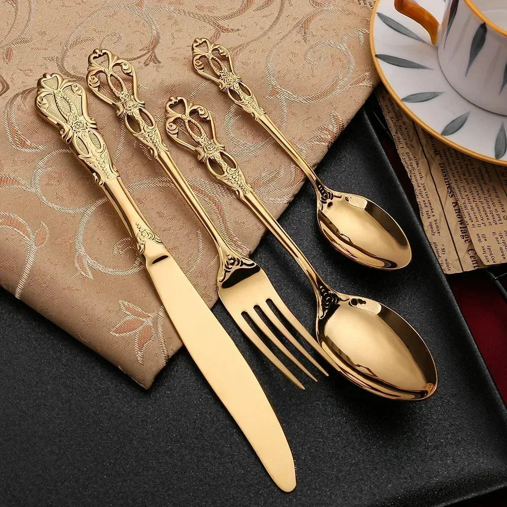 LuxeDining Cutlery Set - Edelstahl Spülmaschinenfeste Besteck Set Elegare