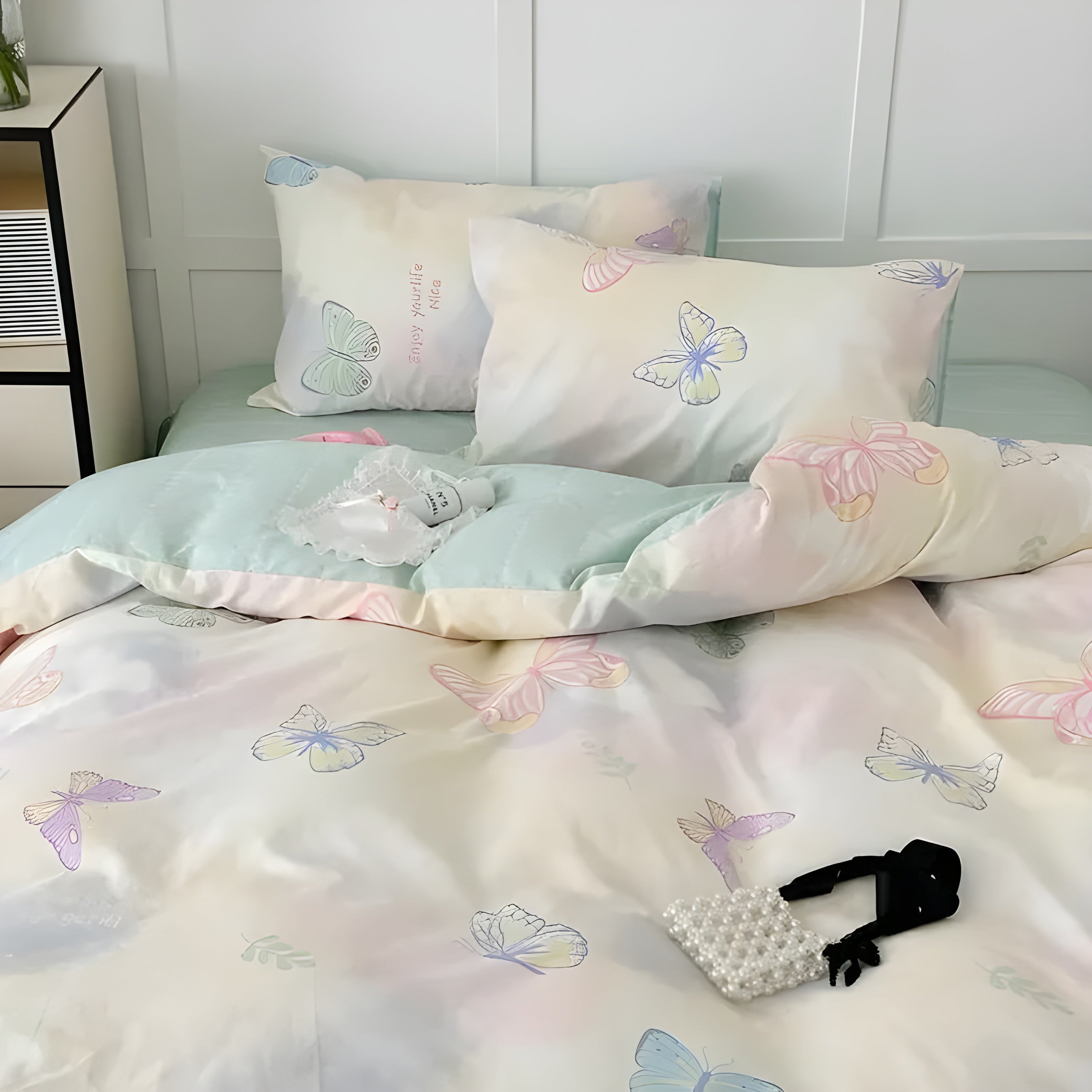 CherryBliss Bettwäsche-Set – Elegantes Bettwäsche-Set mit Spannbettlaken