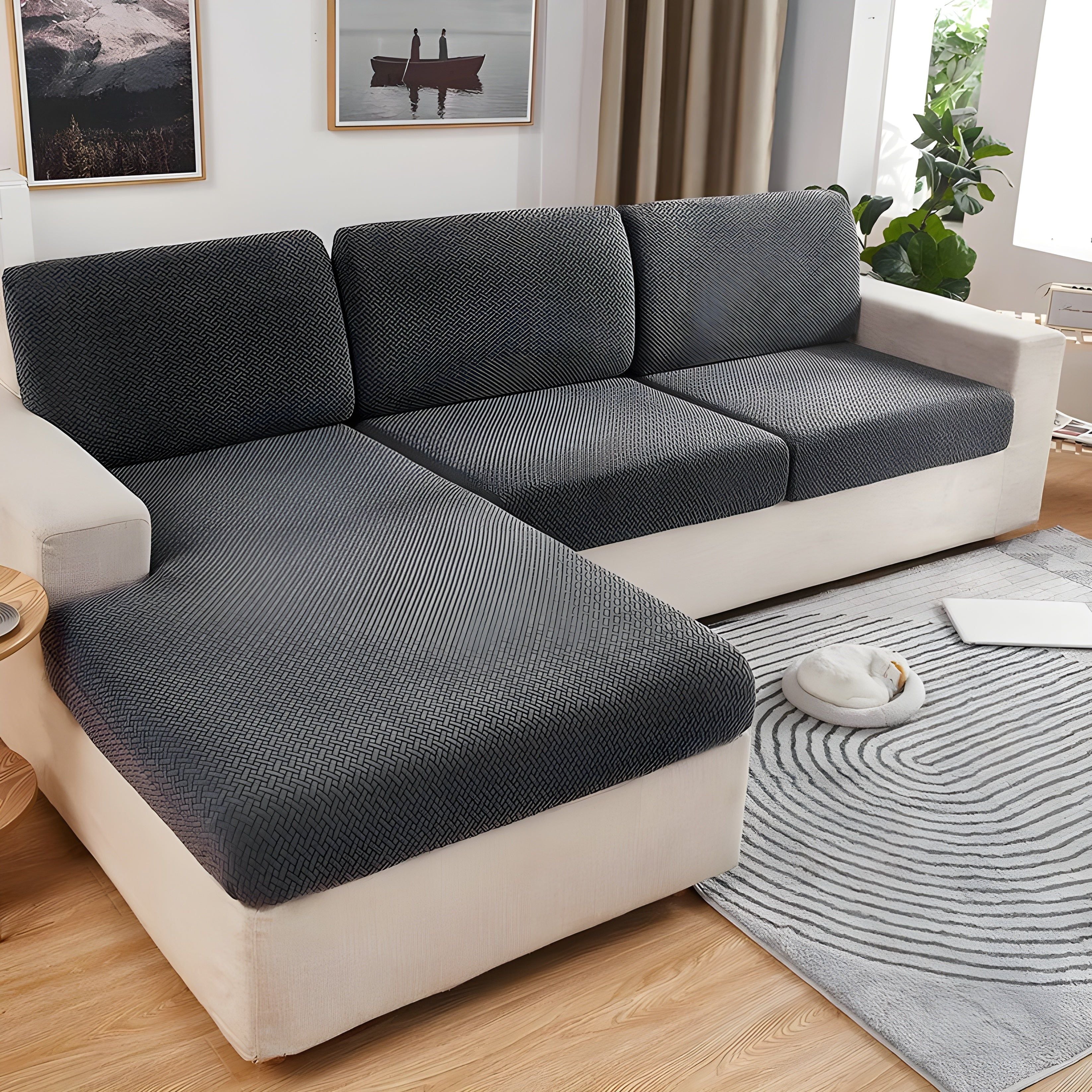 DustGuard Sofa Cover - Moderner Möbelschutz Anti-Staub Abnehmbarer Sitzbezug